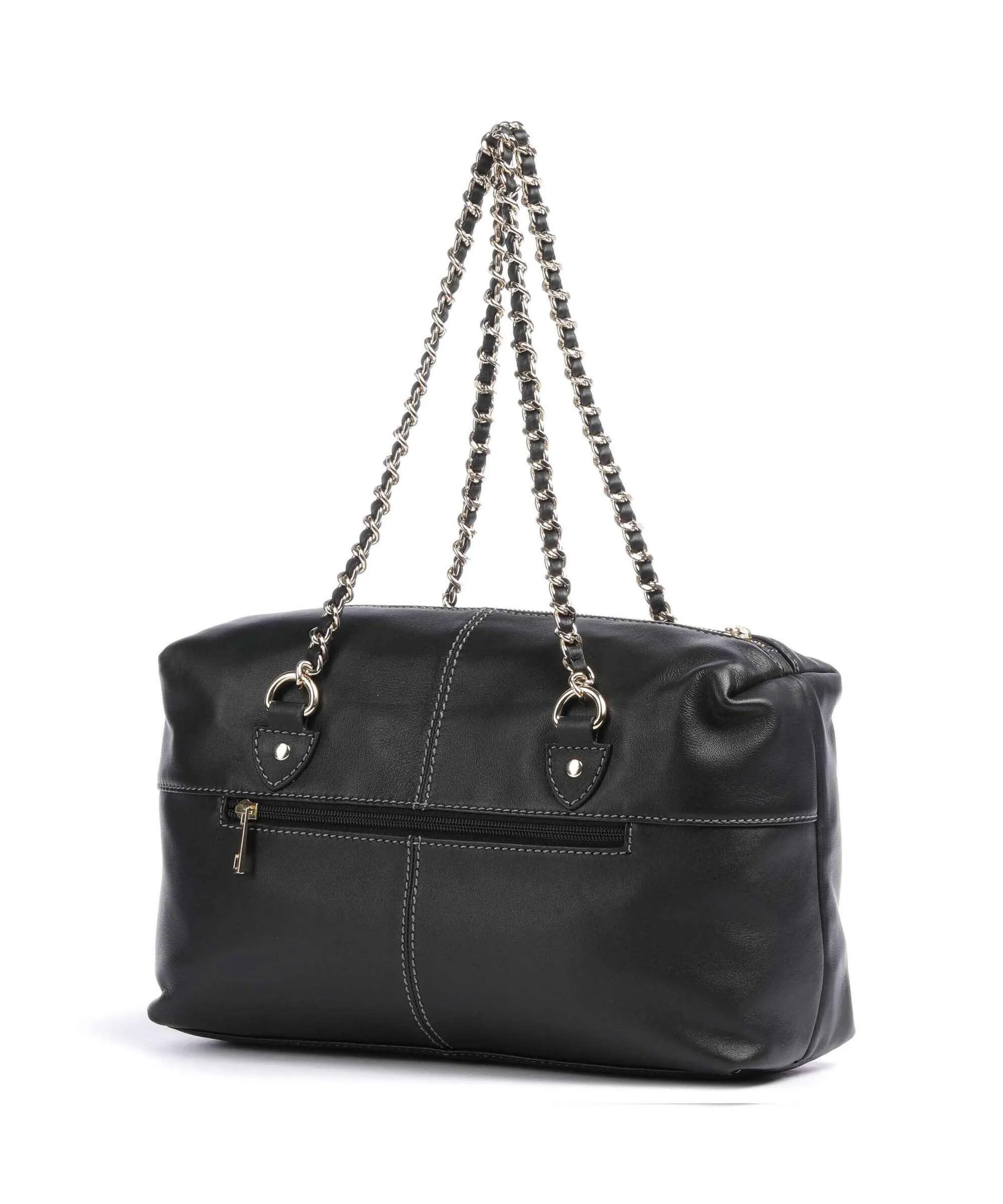  Núnoo Cozy Amara Borsa shopper pelle a grana fine nero  