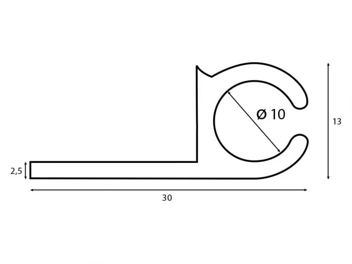 Obelink canalina 180° 100 cm