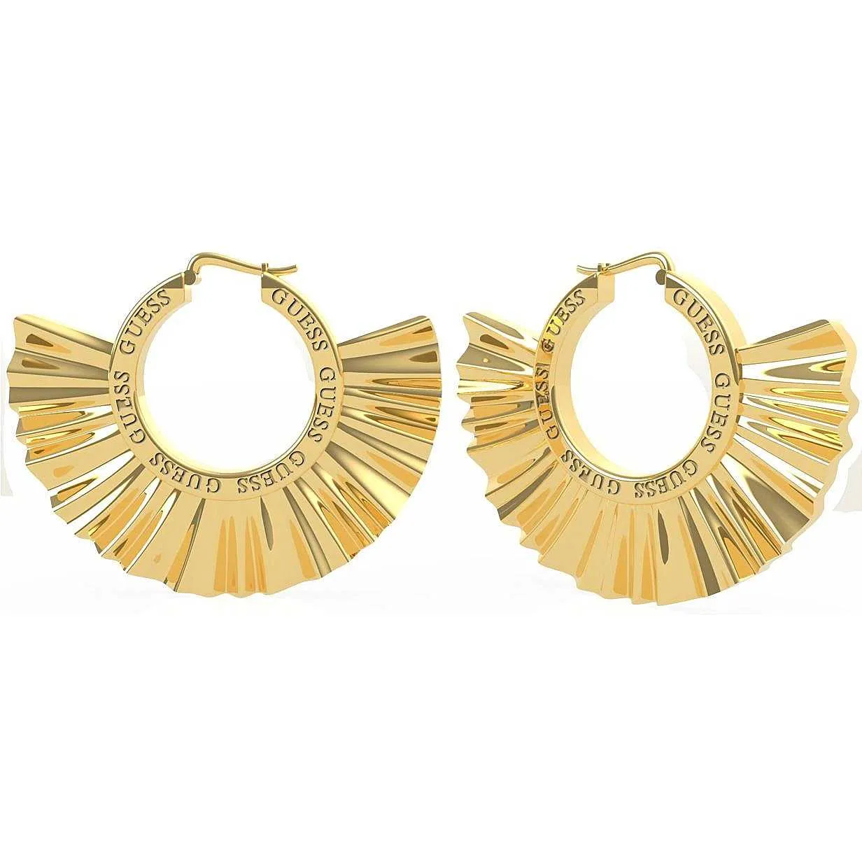 orecchini a cerchio donna Guess Plisse
