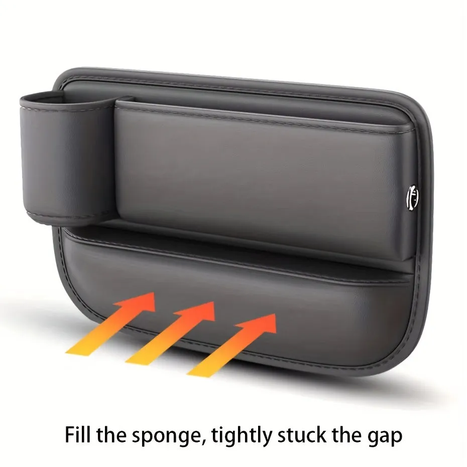 Organizer per seggiolino auto premium Borsa portaoggetti per sedile anteriore in pelle testurizzata con portabicchieri Riempitor