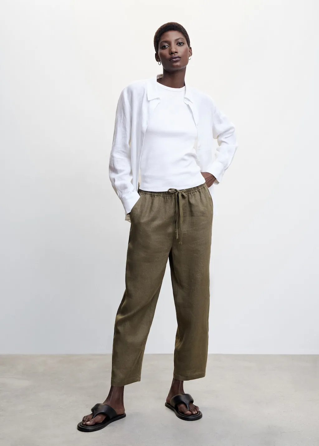 Pantaloni 100% lino