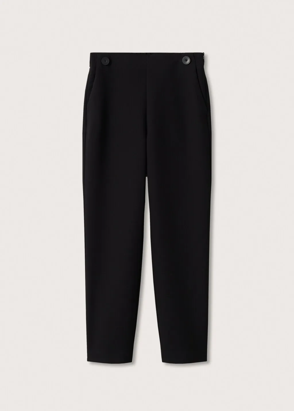 Pantaloni crop bottoni