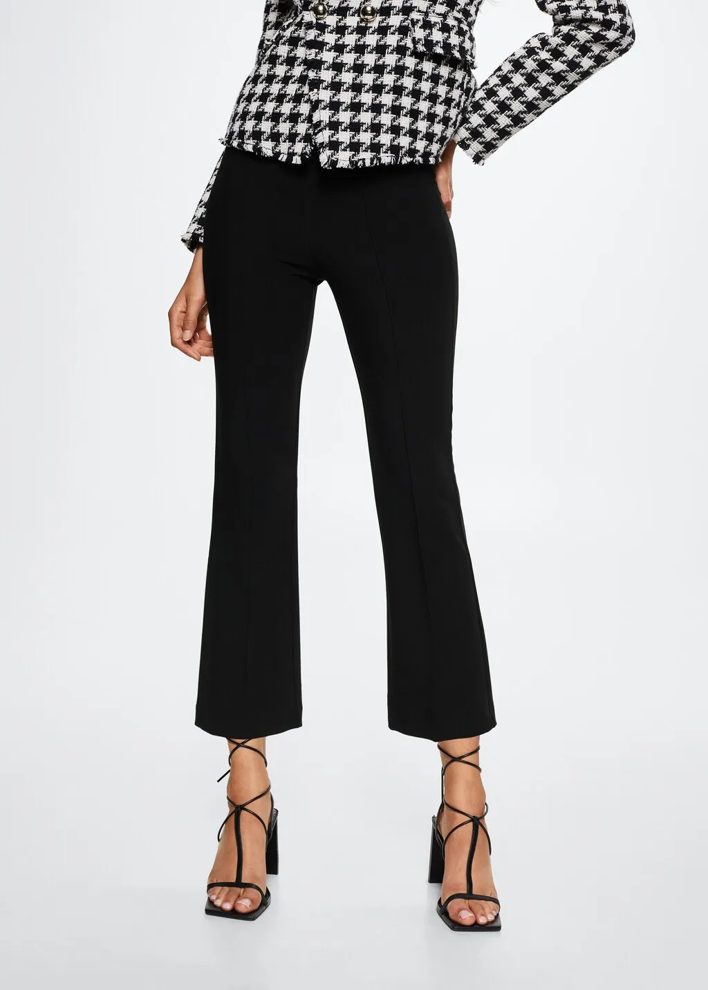 Pantaloni flare crop
