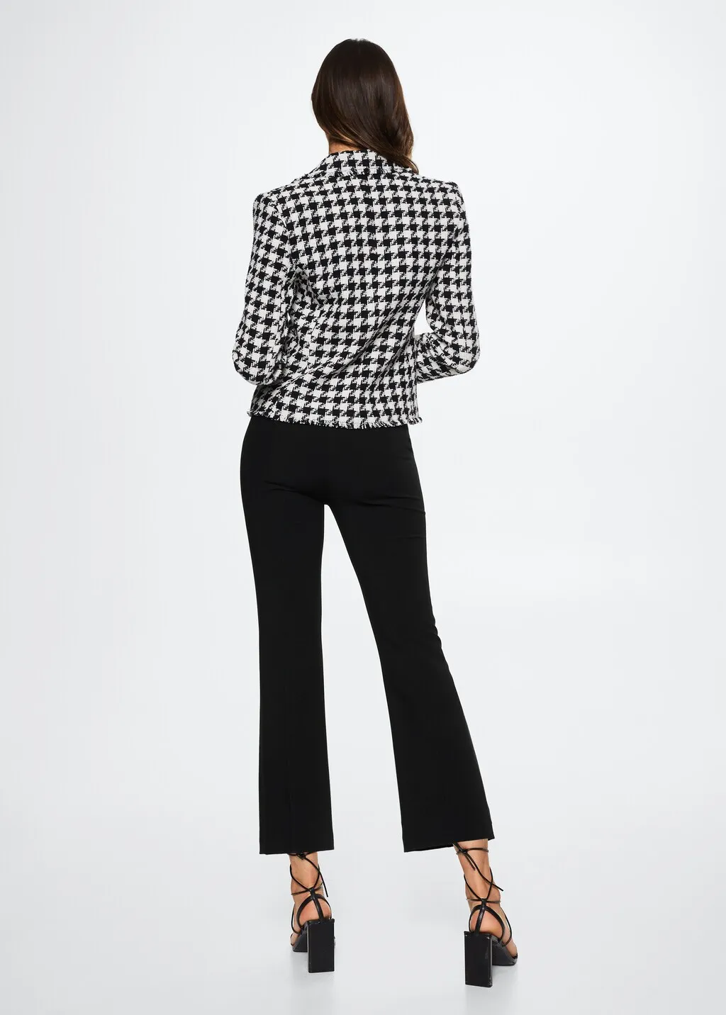 Pantaloni flare crop