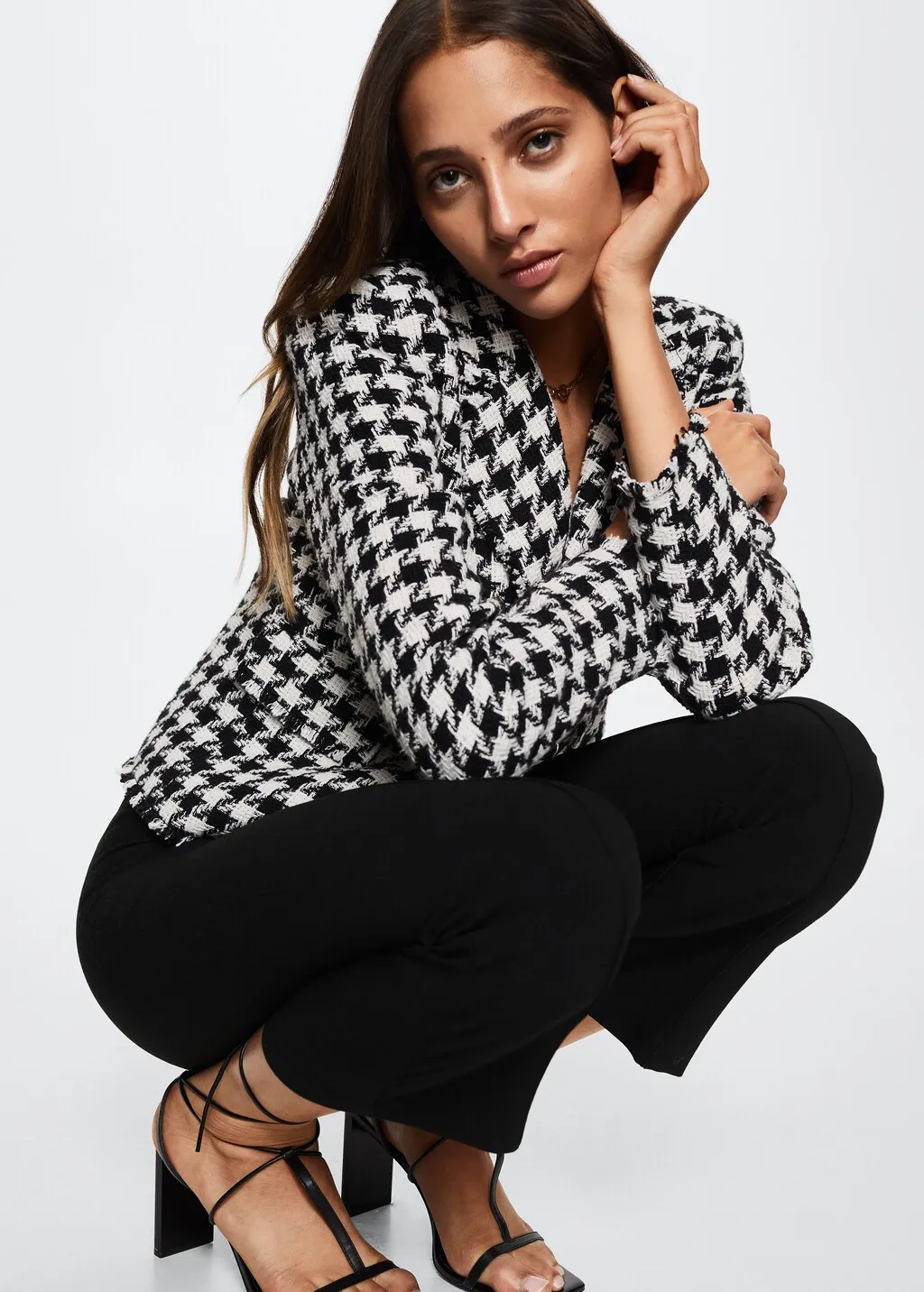 Pantaloni flare crop