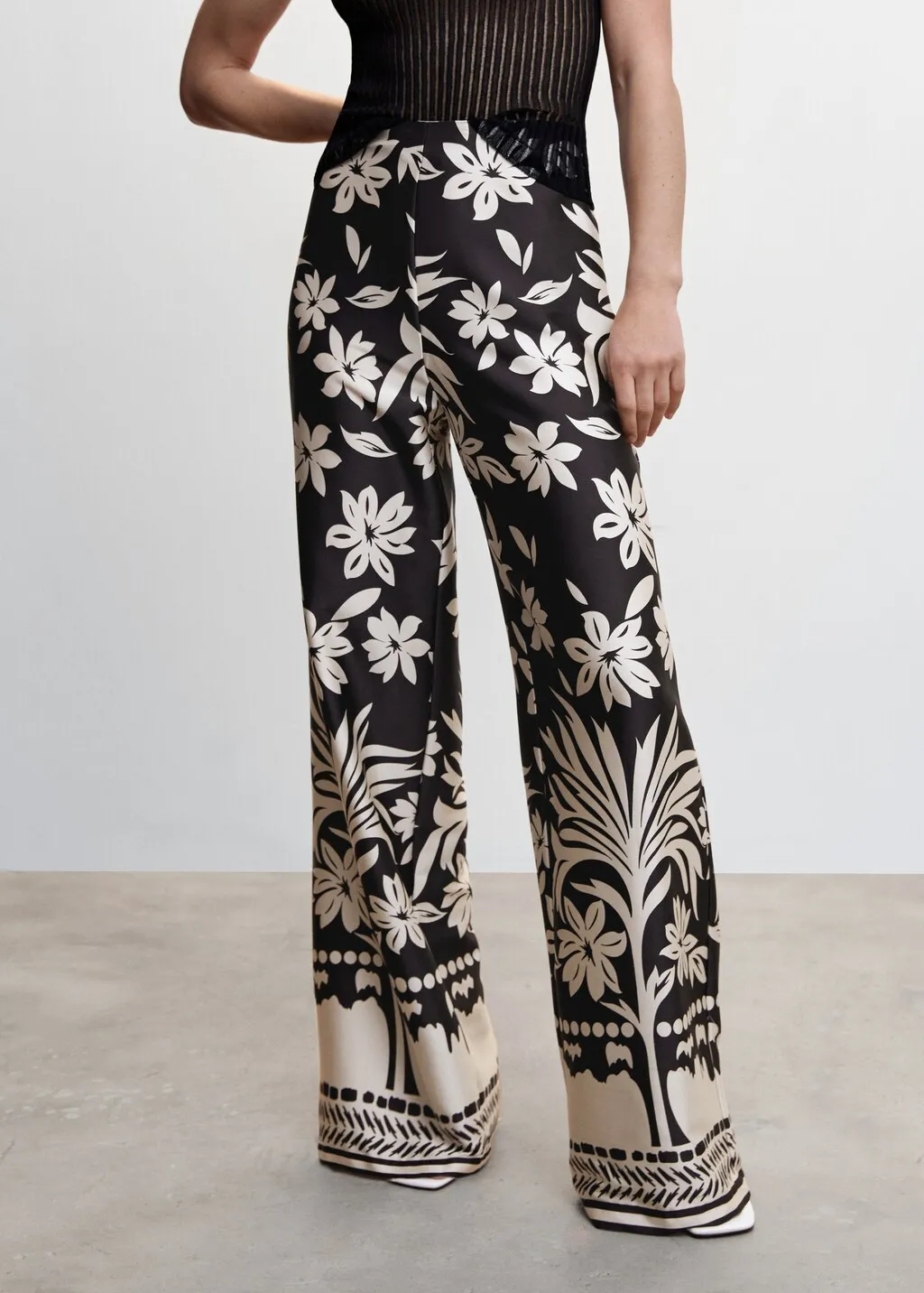 Pantaloni palazzo floreali