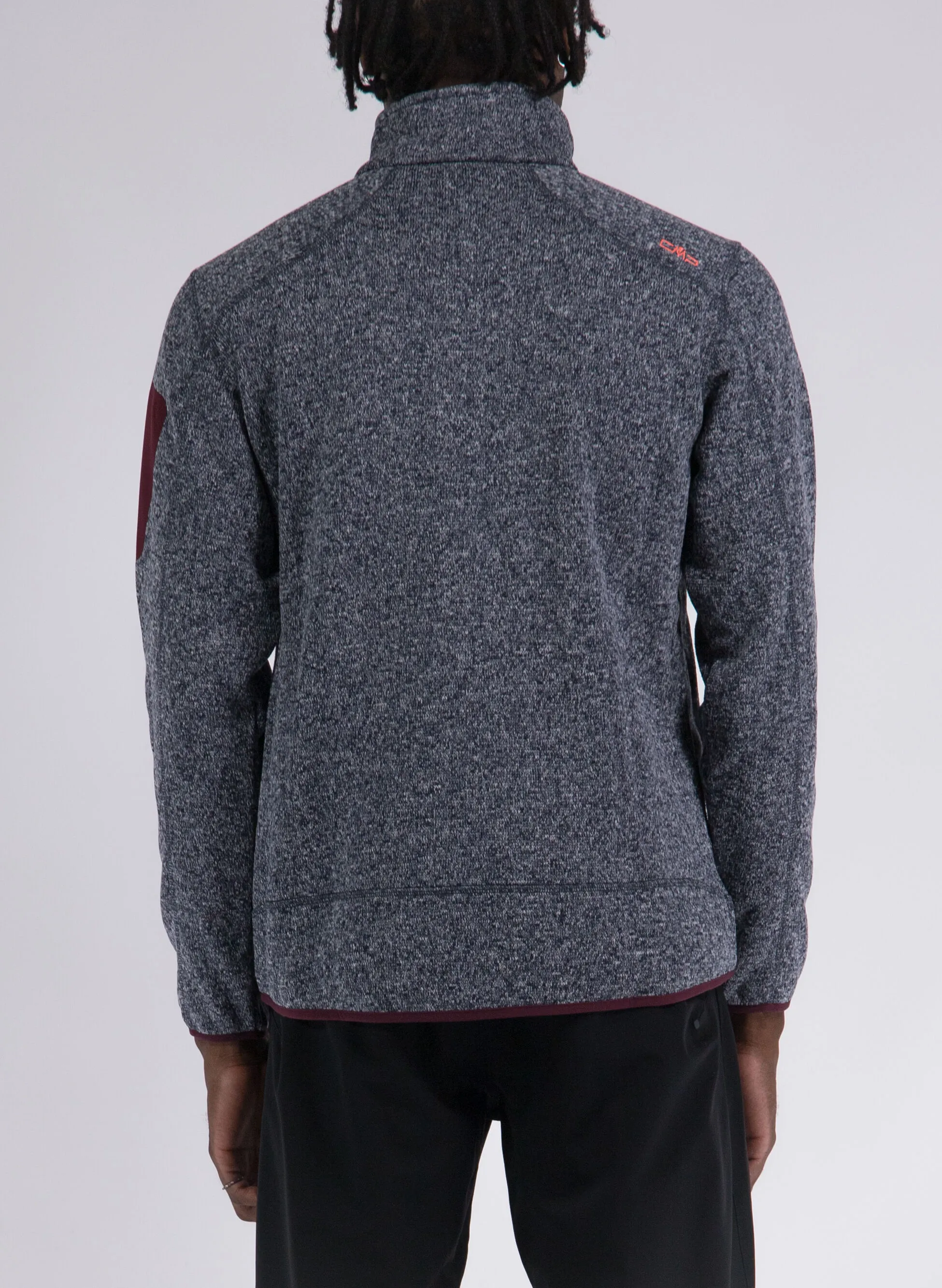 pile knit-tech mélange
