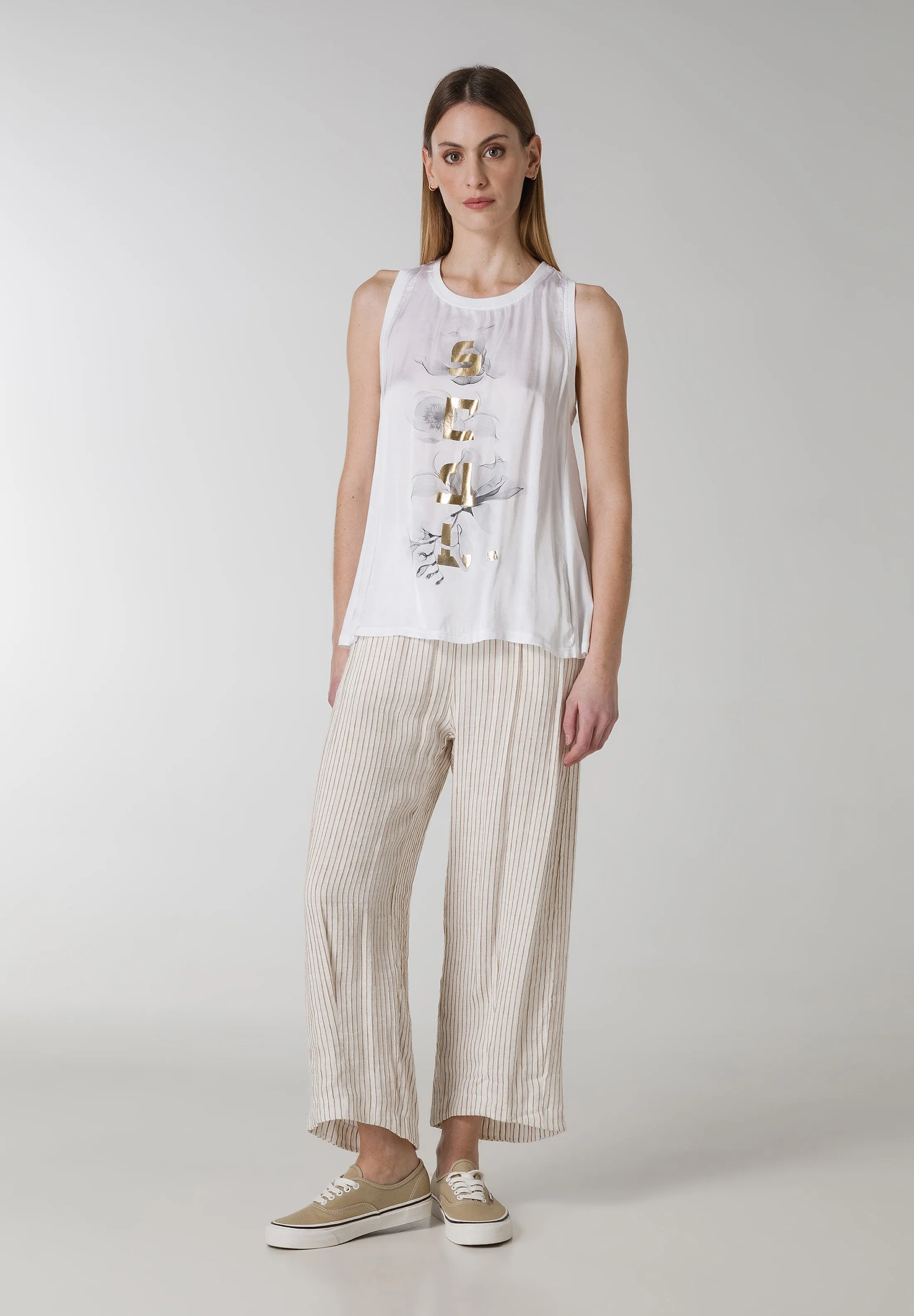 PINSTRIPED SLOUCHY - Pantaloni