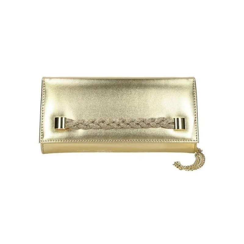 POCHETTE NERA CON TRECCIA DA DONNA ALBANO