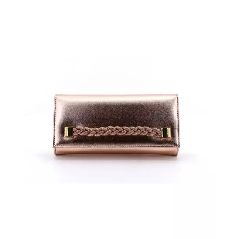 POCHETTE NERA CON TRECCIA DA DONNA ALBANO