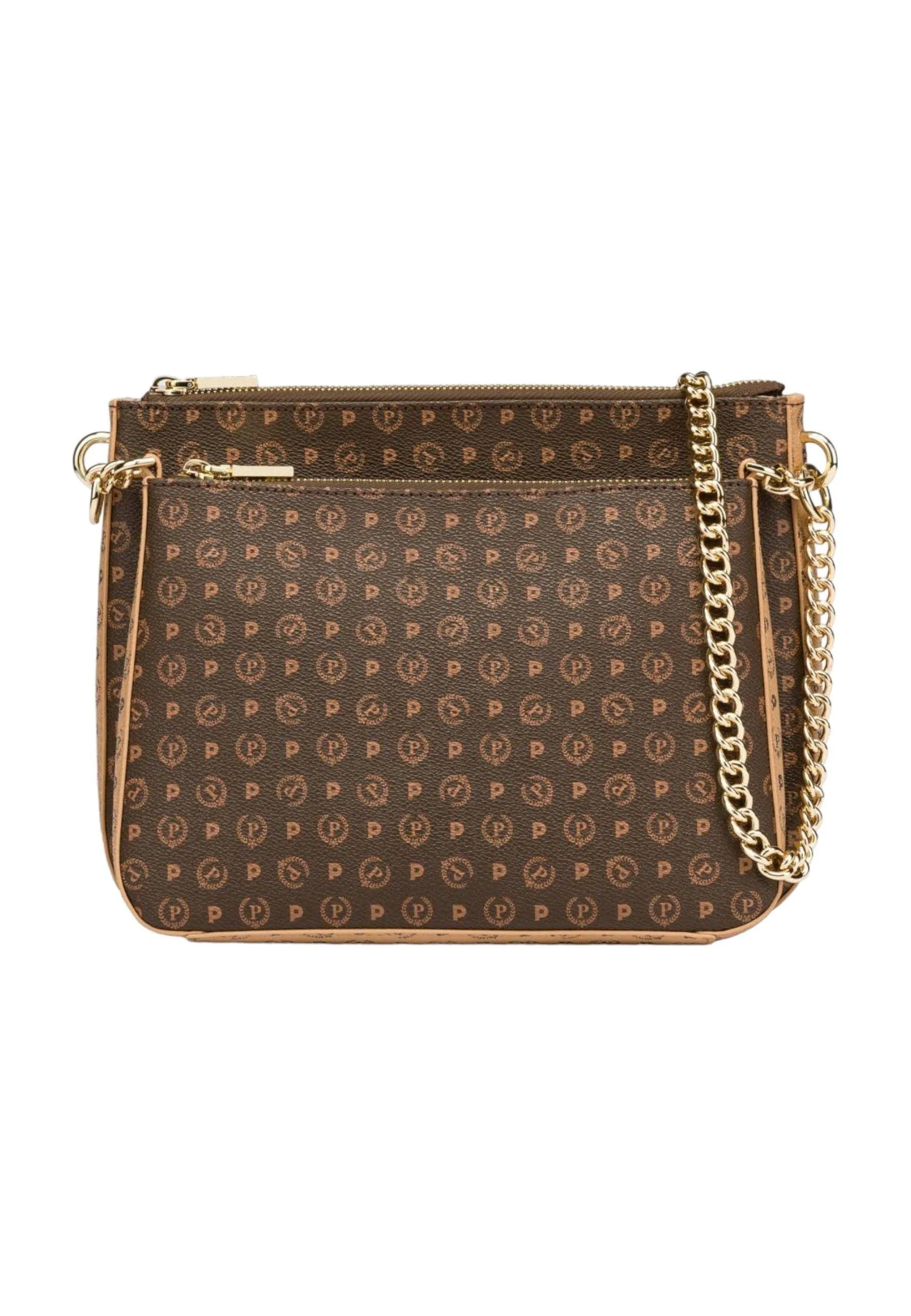 POLLINI Borsa Tracolla Donna Marrone Crema TE8469PP0DQ5330A