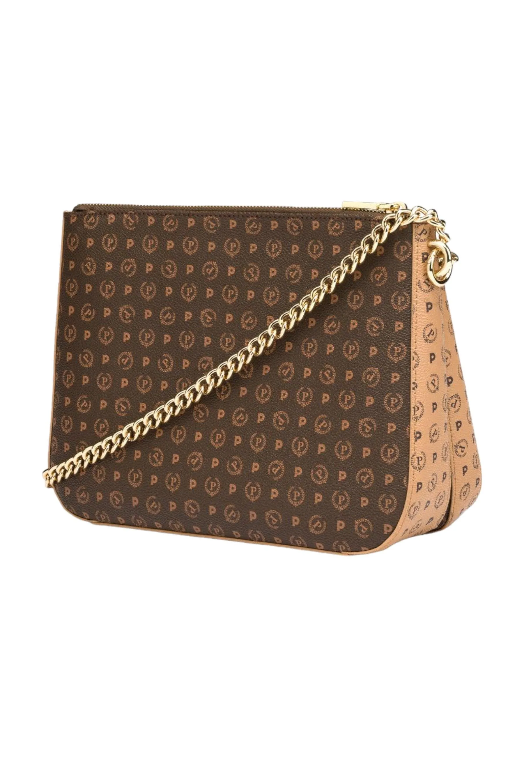 POLLINI Borsa Tracolla Donna Marrone Crema TE8469PP0DQ5330A