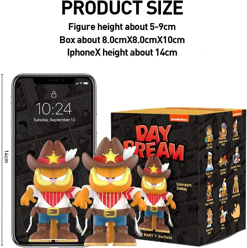 POP MART Garfield Dream Series-3PC Personaggio Pop Personaggio Casuale Personaggio d'Azione Figura Giocattolo da Collezione Figu