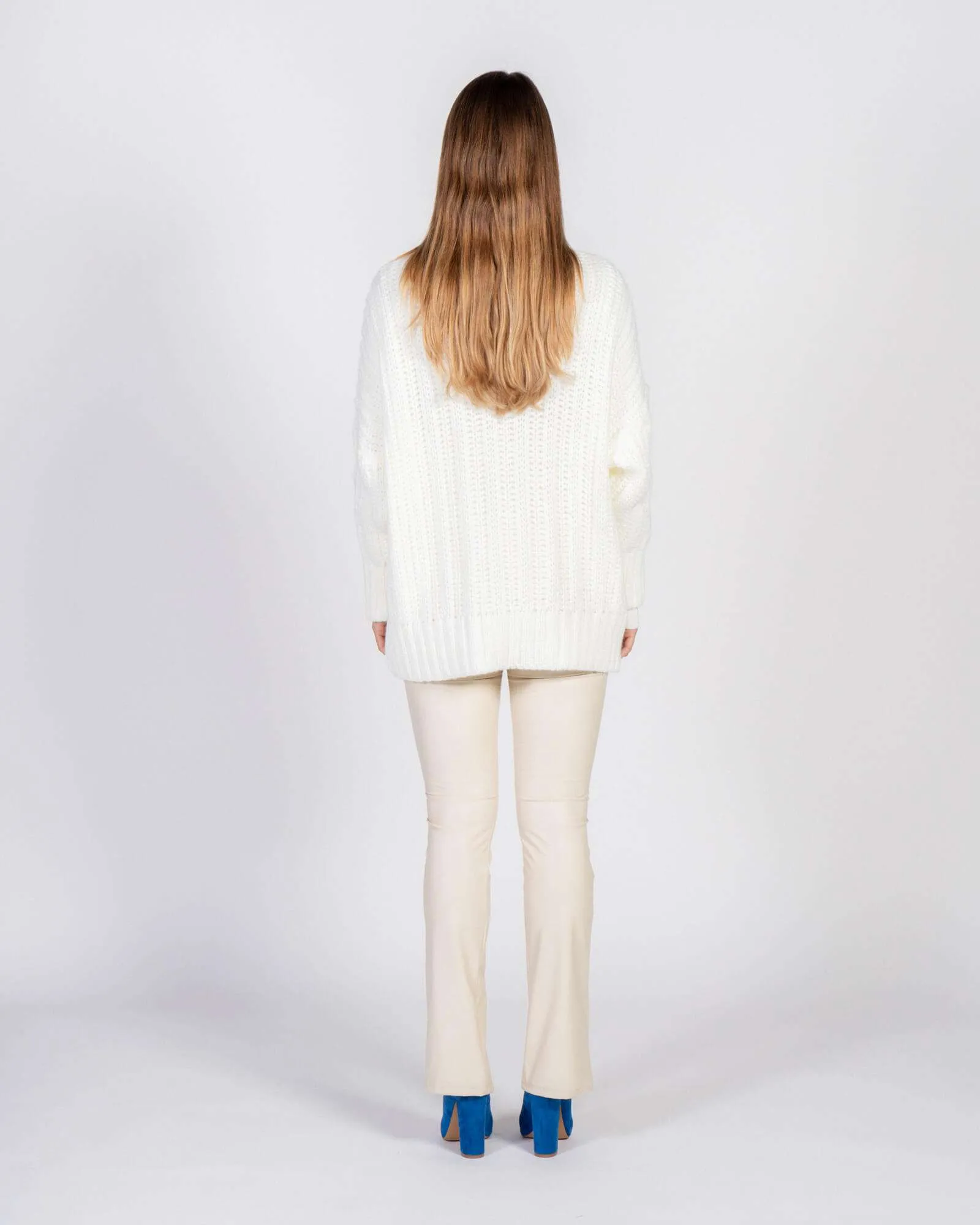 Pullover panna oversize