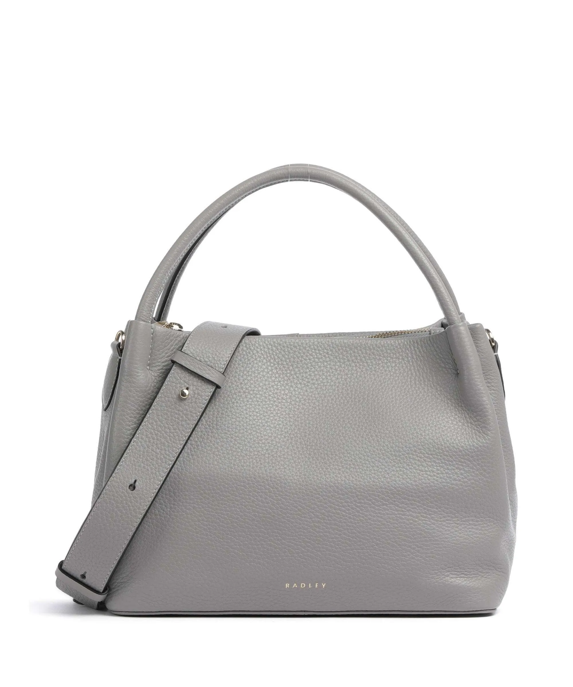  Radley London Ivydale Road Borsa a mano pelle di vacchetta grana grigio  