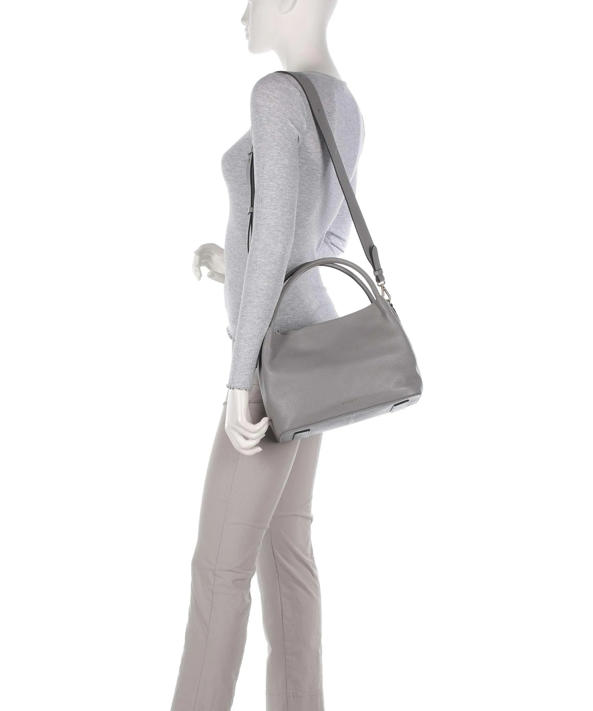  Radley London Ivydale Road Borsa a mano pelle di vacchetta grana grigio  