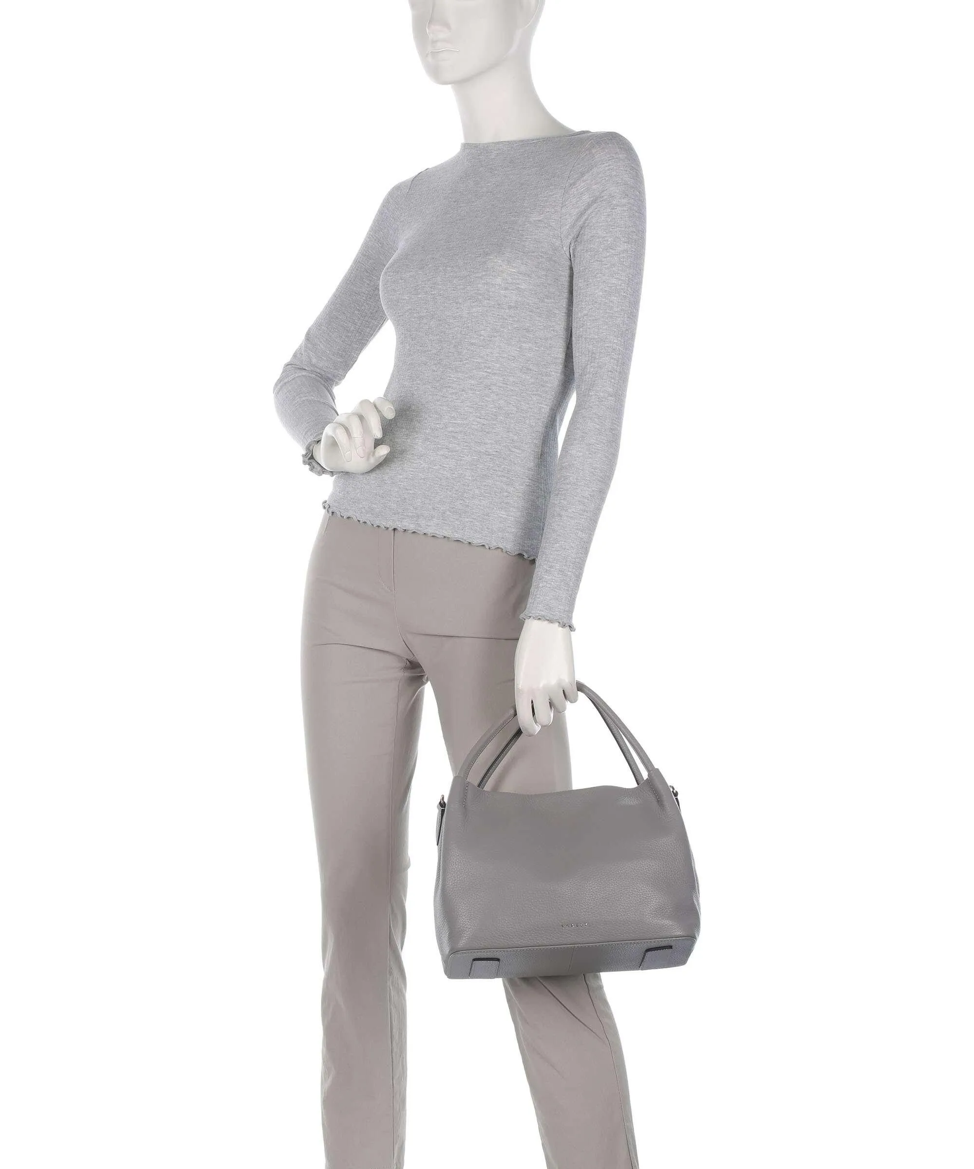  Radley London Ivydale Road Borsa a mano pelle di vacchetta grana grigio  