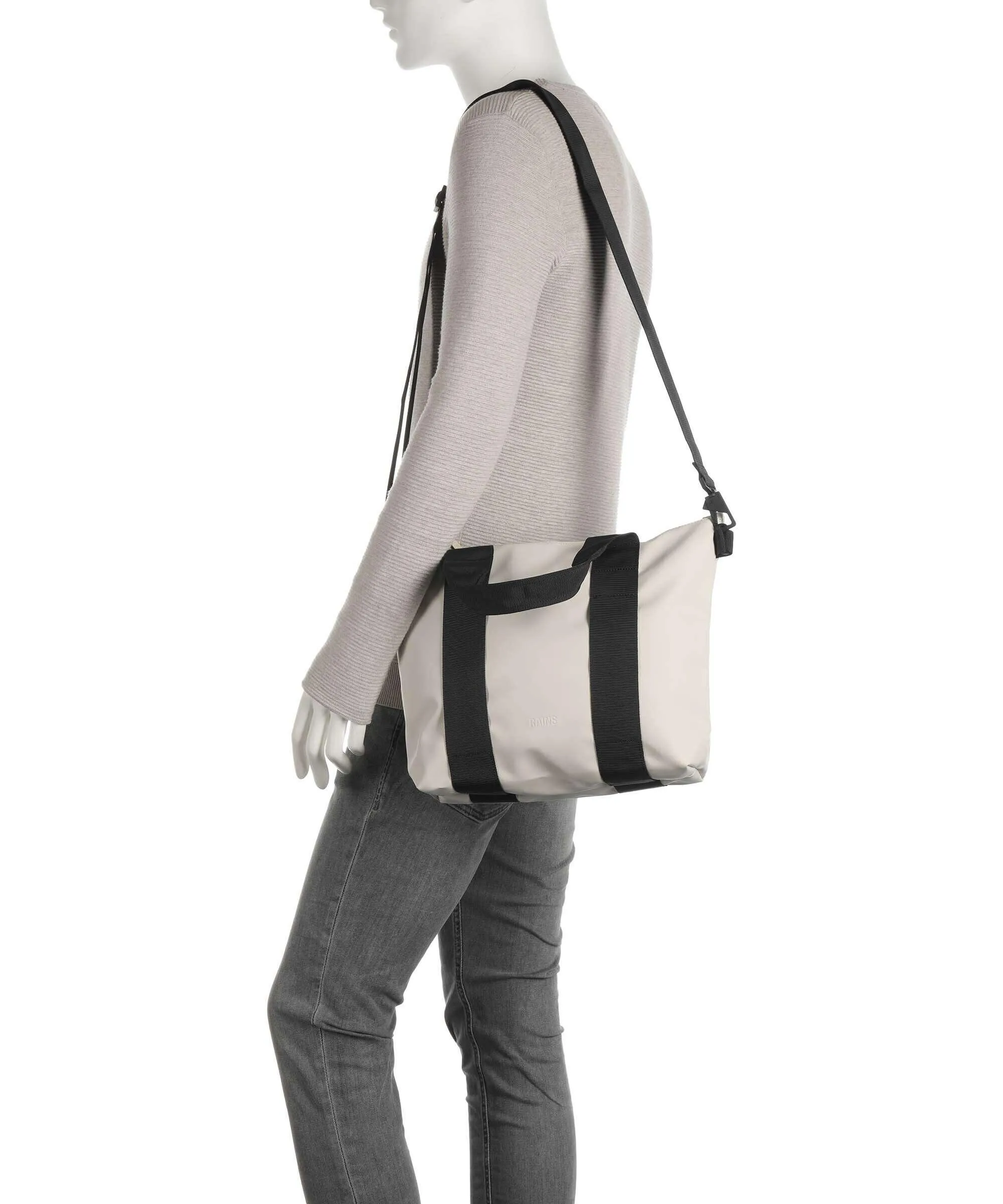  Rains Micro Borsa shopper poliestere, poliuretano avorio  