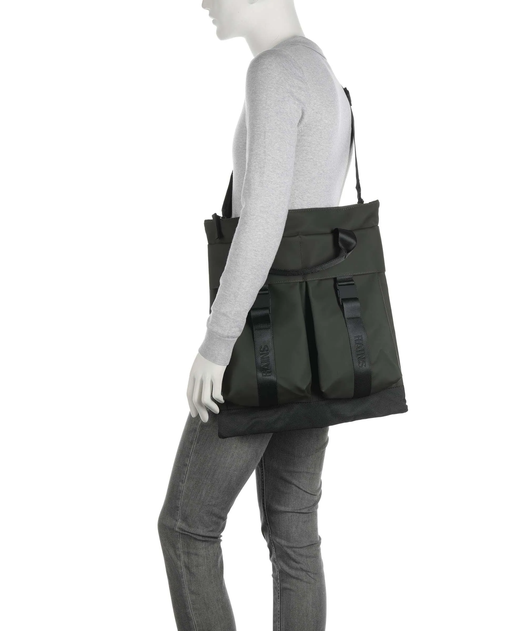  Rains Trail Borsa shopper 16″ poliestere, poliuretano verde-oliva  