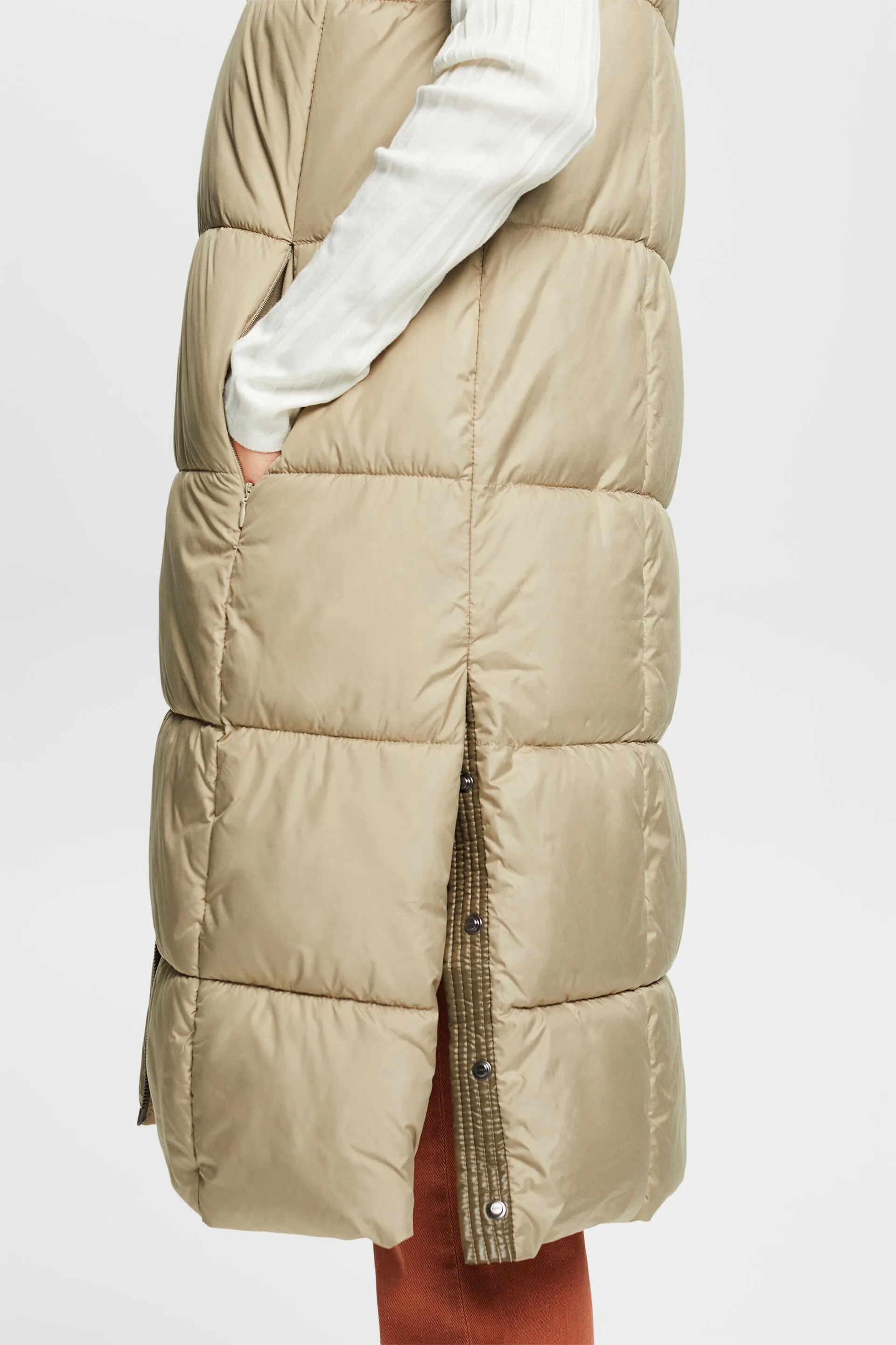 Riciclato: gilet trapuntato lungo