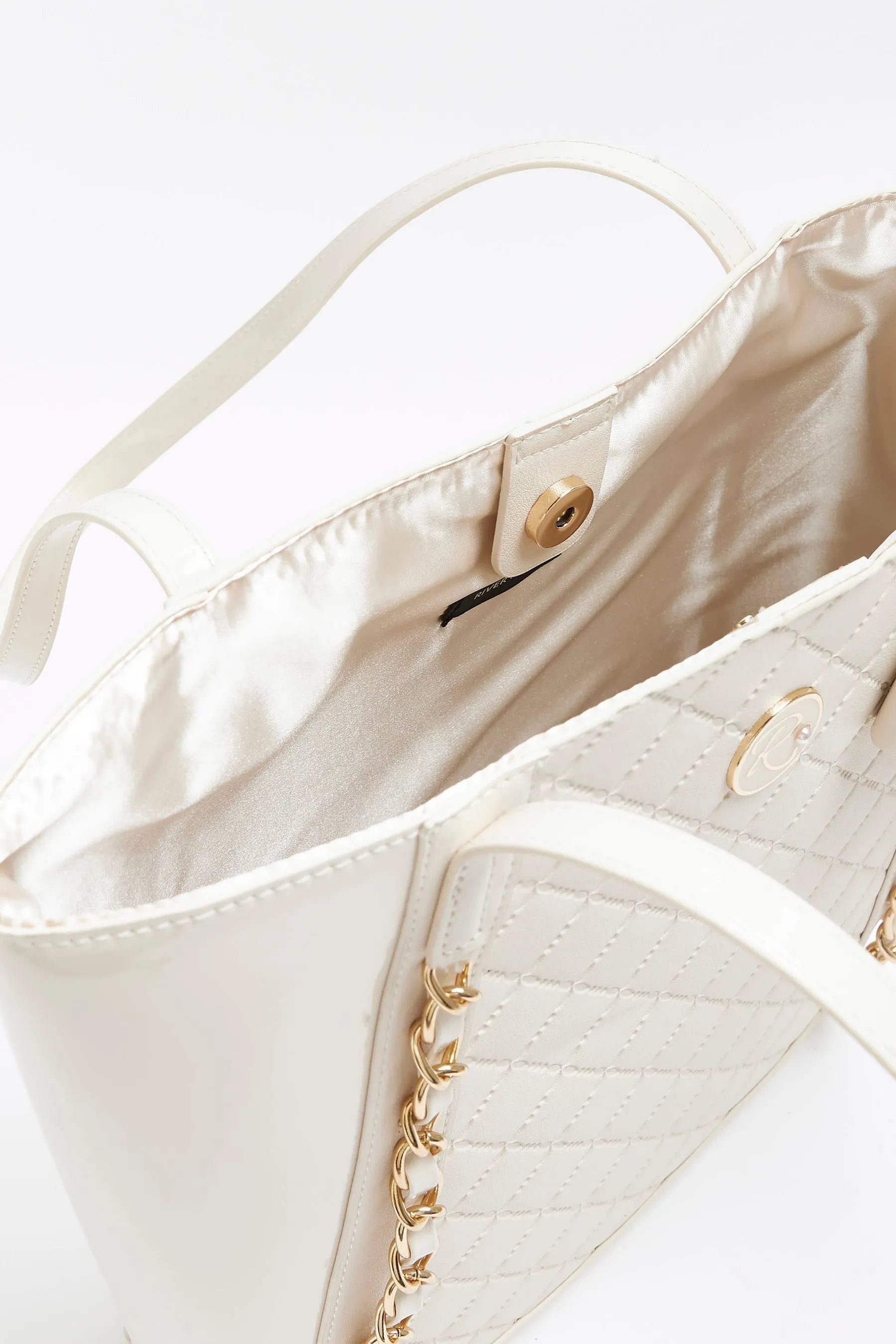 River Island - Borsa shopper da bambina con Fiocco impresso    