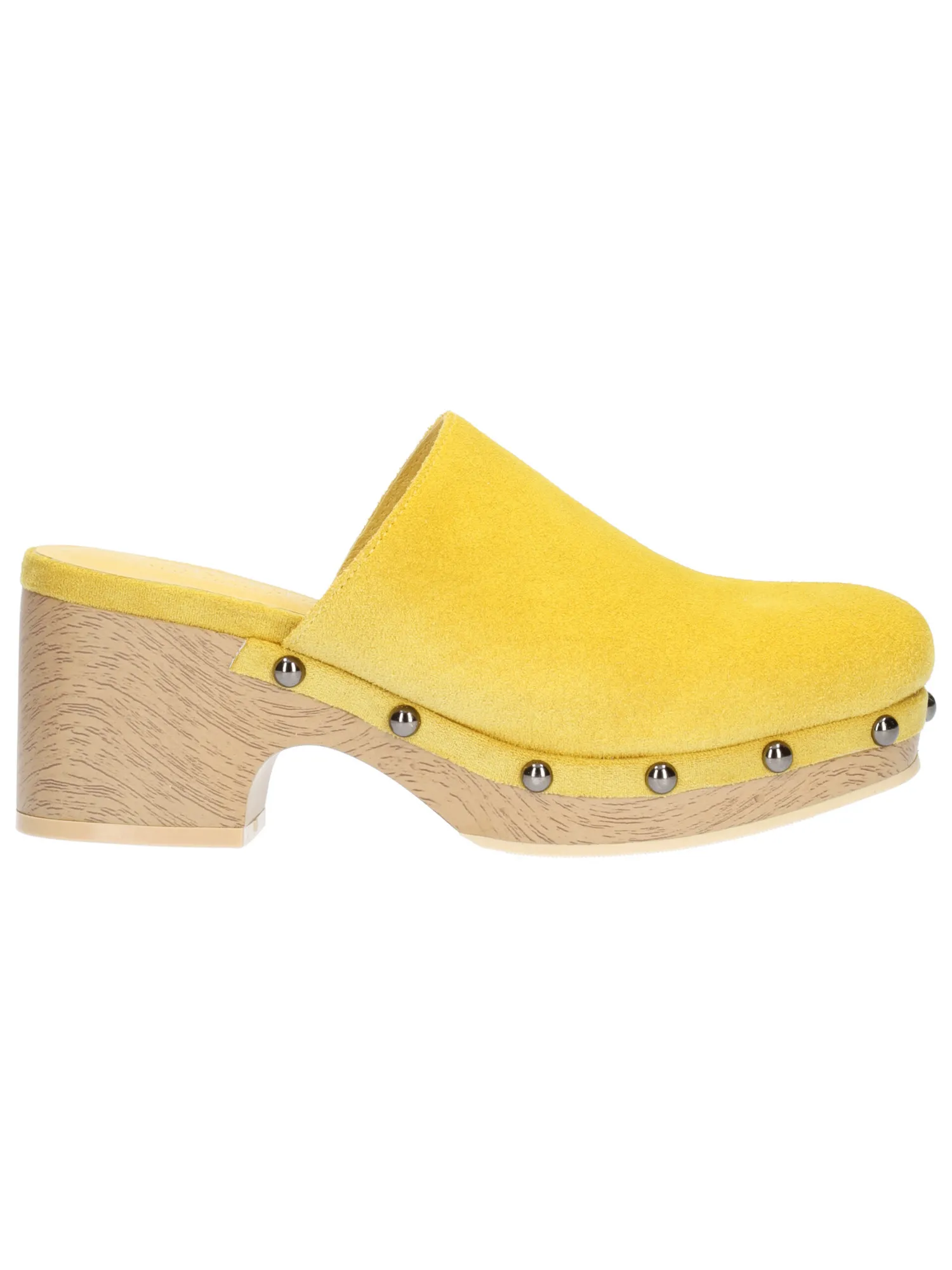 Sabot tacco largo Carmela da donna giallo