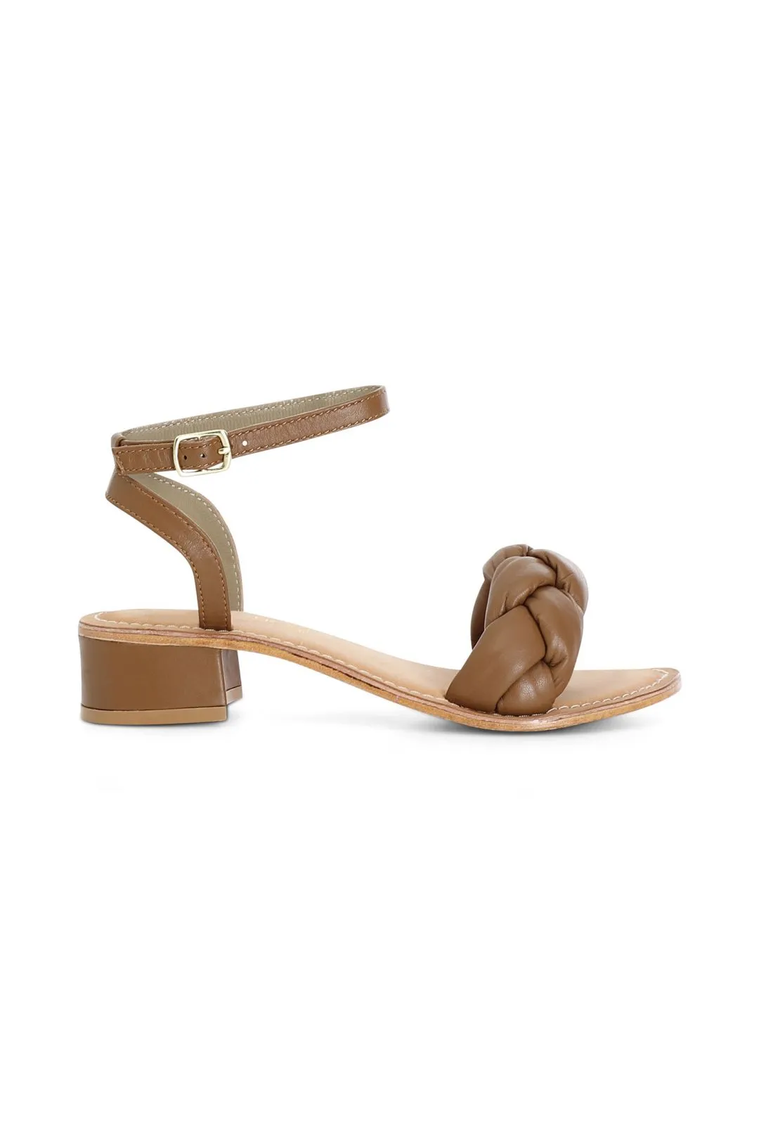 sandali in pelle intrecciata cuoio