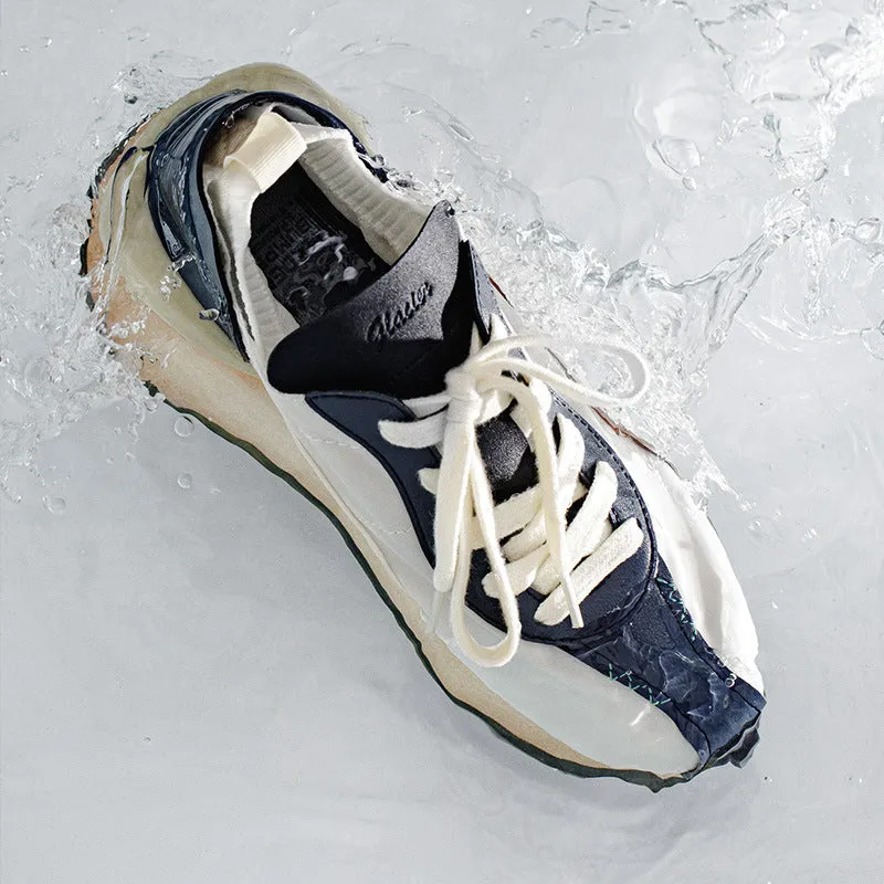 Scarpe da ginnastica casual da uomo in tela traspirante retrò