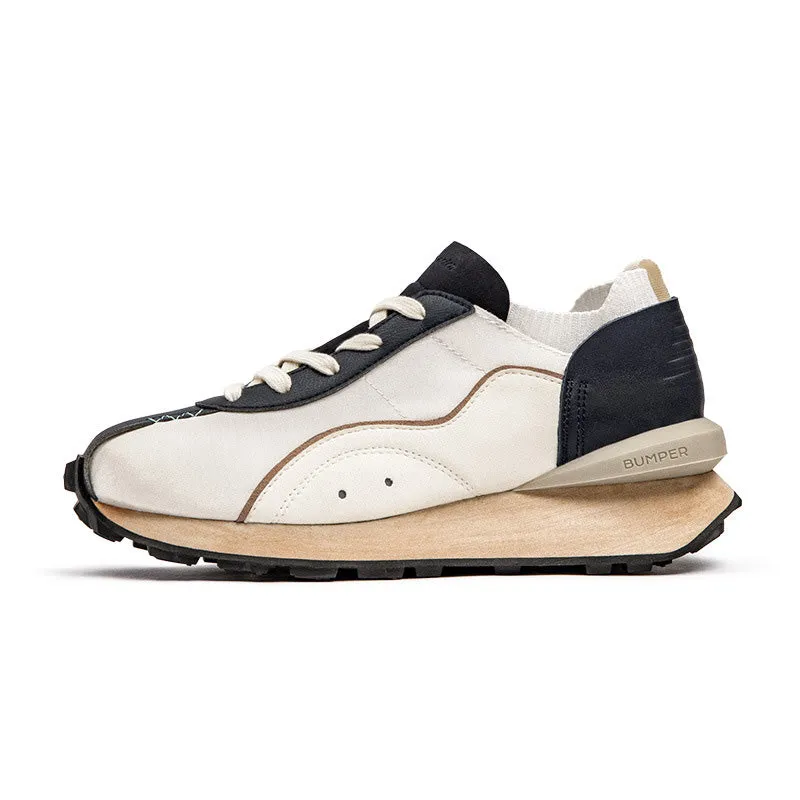 Scarpe da ginnastica casual da uomo in tela traspirante retrò
