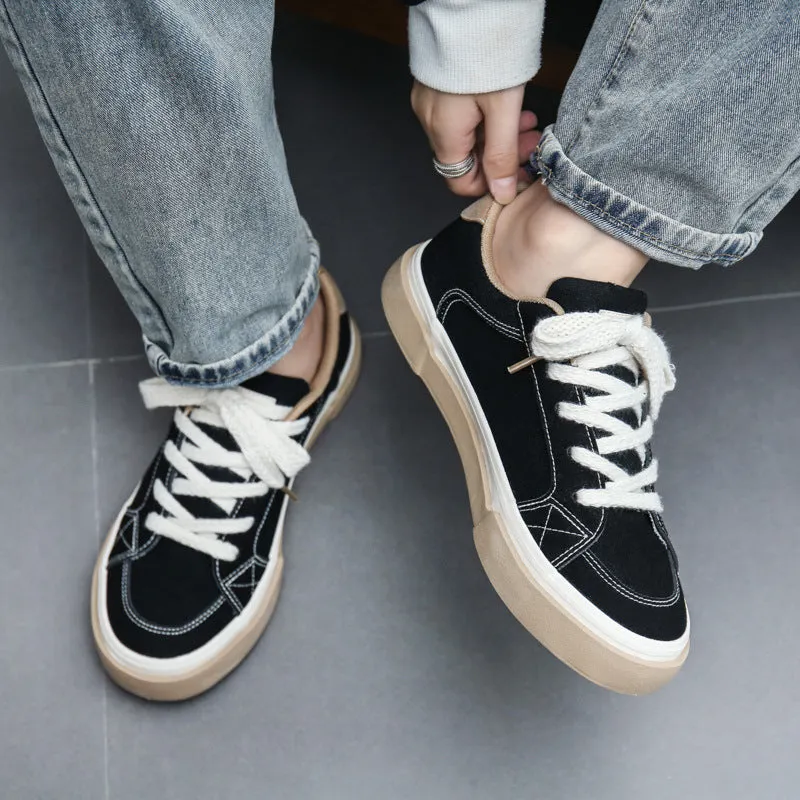 Scarpe da skate in tela traspirante moda uomo