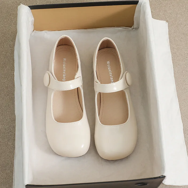 Scarpe Mary Jane casual morbide e lucide da donna