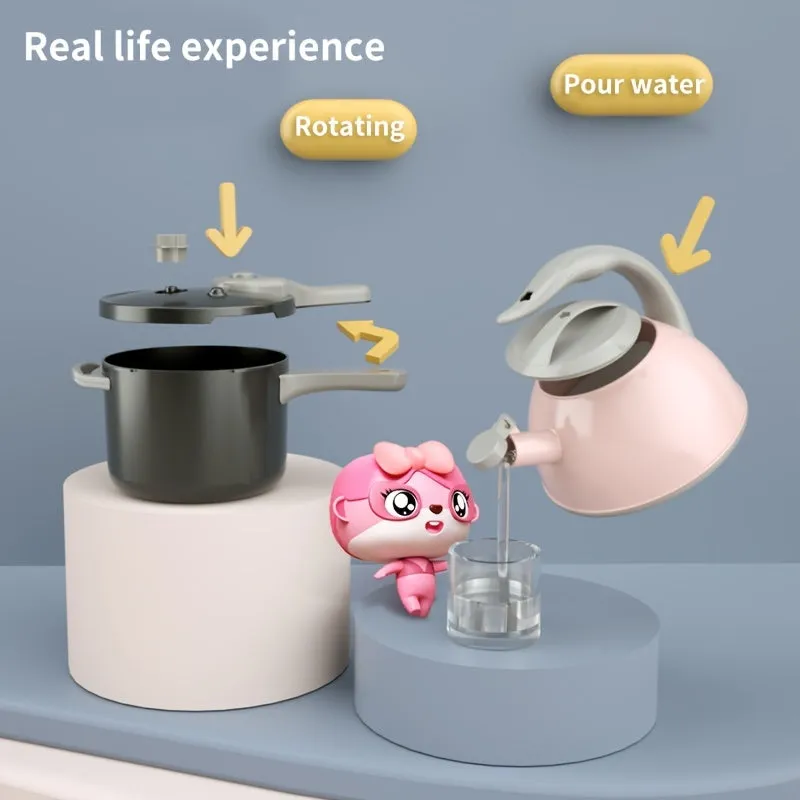 Set da cucina per bambini, set di giocattoli da cucina finta, set da gioco per giocattoli da cucina per bambini piccoli, pentole