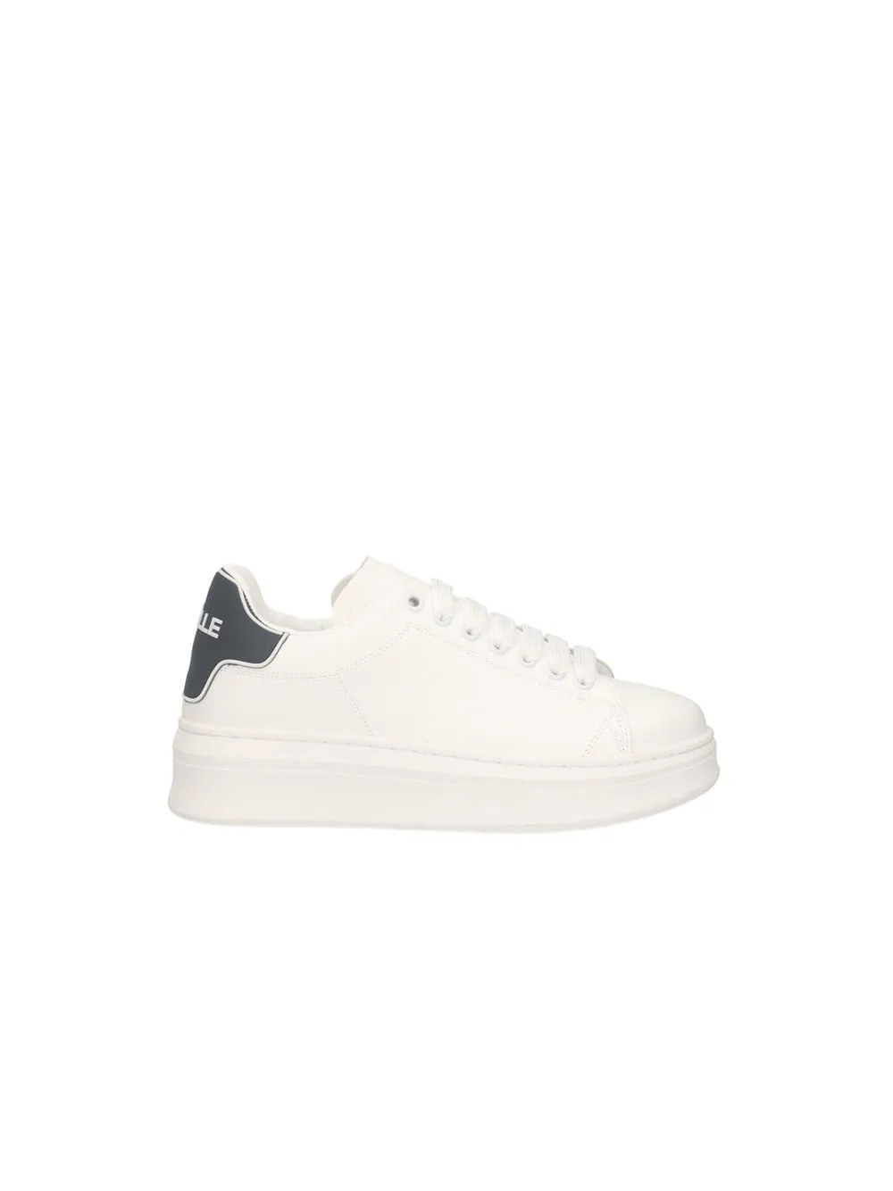 Sneakers Addict In Ecopelle Con Tallone In Gomma - Bianco Nero