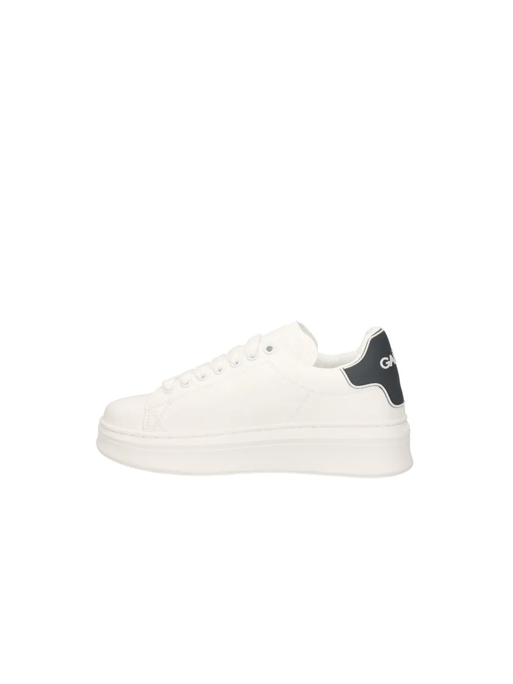 Sneakers Addict In Ecopelle Con Tallone In Gomma - Bianco Nero