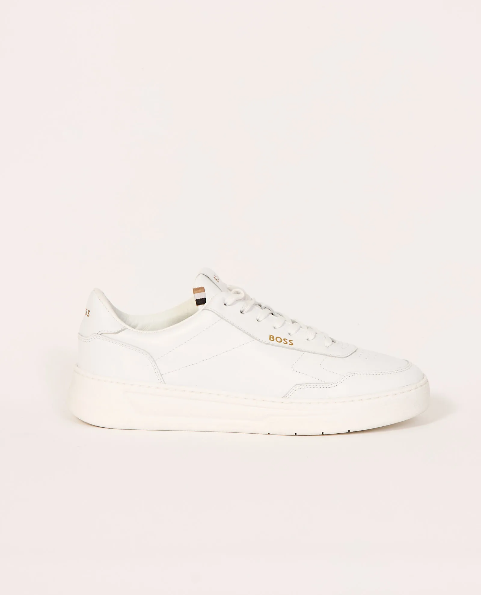 Sneakers basse uomo Boss con loghi dorati