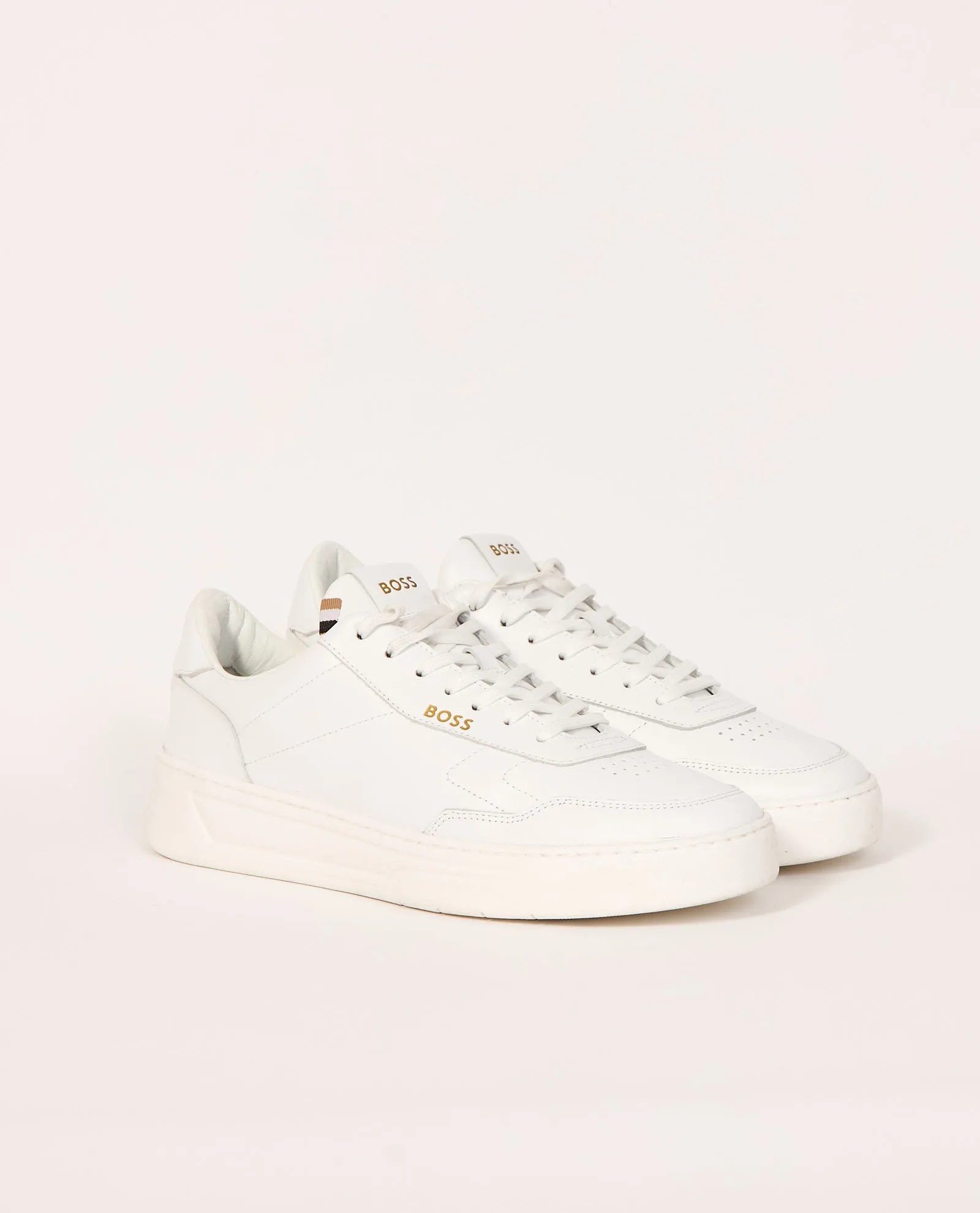 Sneakers basse uomo Boss con loghi dorati