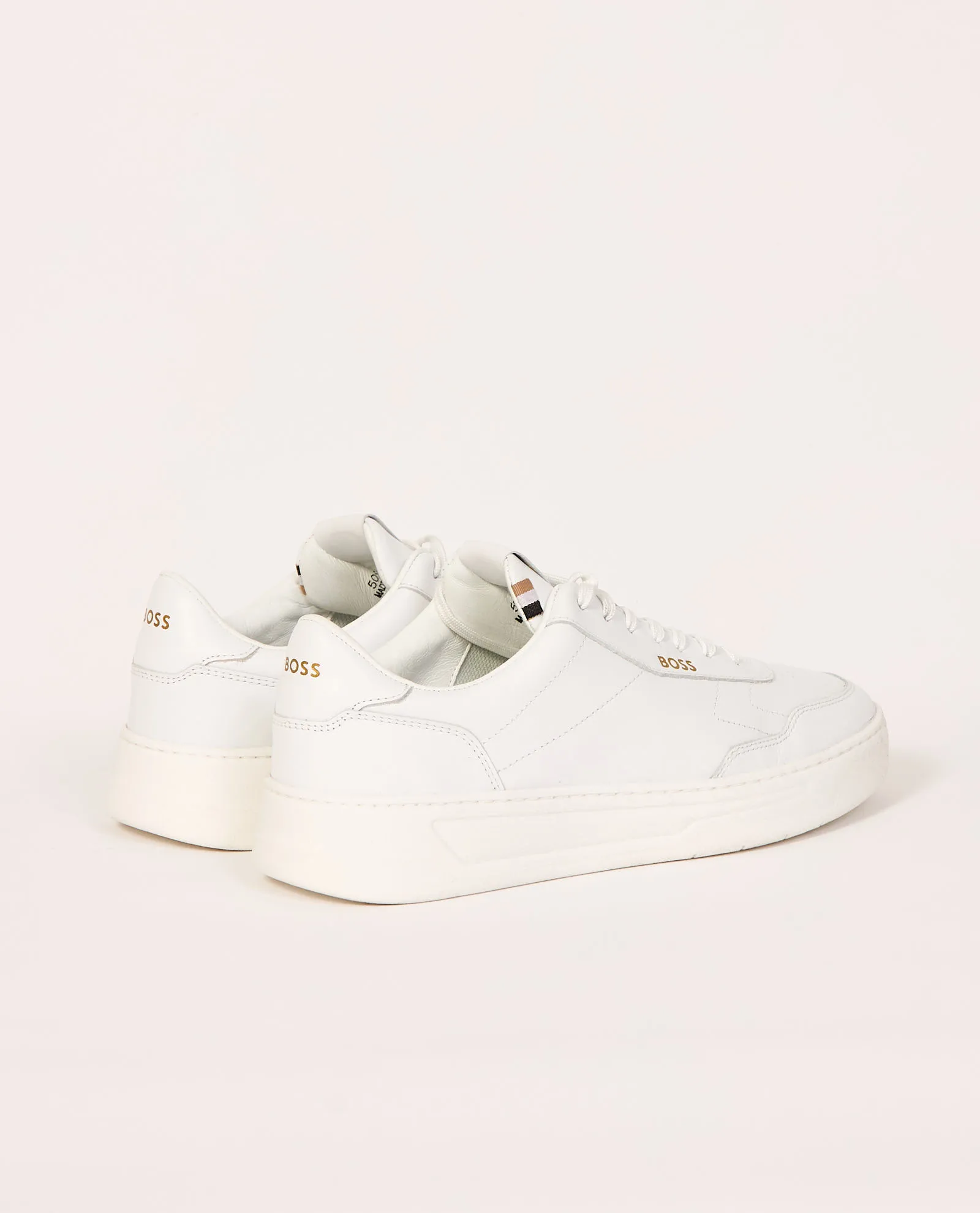 Sneakers basse uomo Boss con loghi dorati