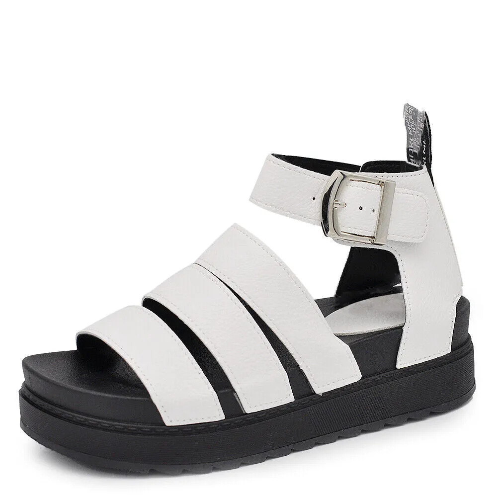 Stivali estivi Scarpe Sandali Da Donna Con Platform Fasce Gladiatore DM520 nero