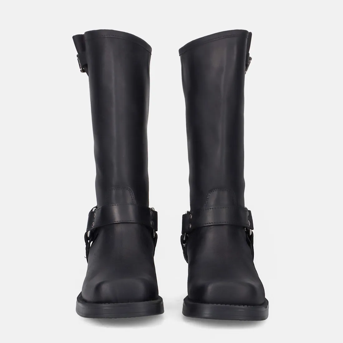 Stivali Frye con punta quadrata Les Tulipes in pelle nera