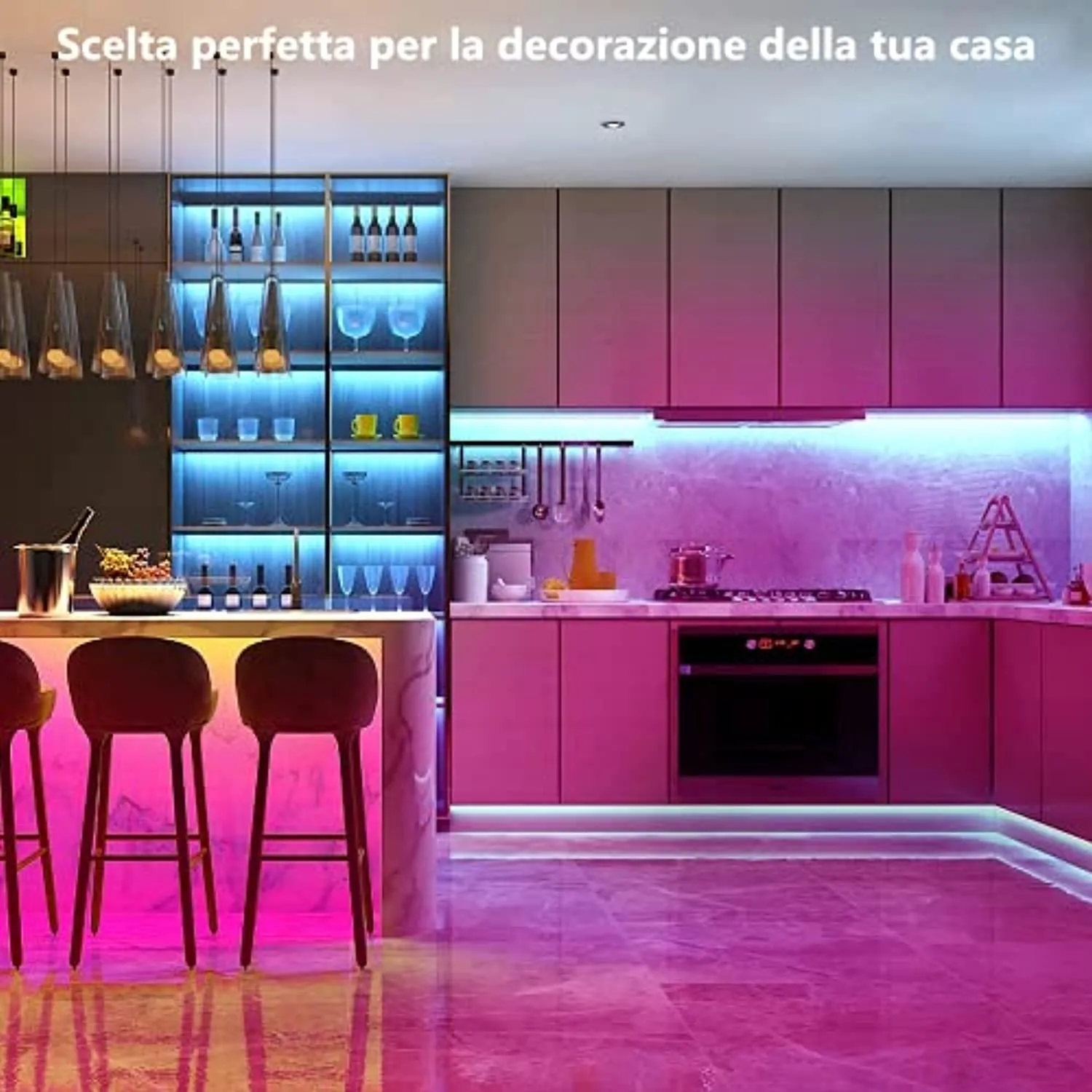 Striscia Led 5 Metri, L8star 5m Led Striscia Strisce Luminose con Controller Bluetooth Sincronizza con la Musica Luci Led Camera