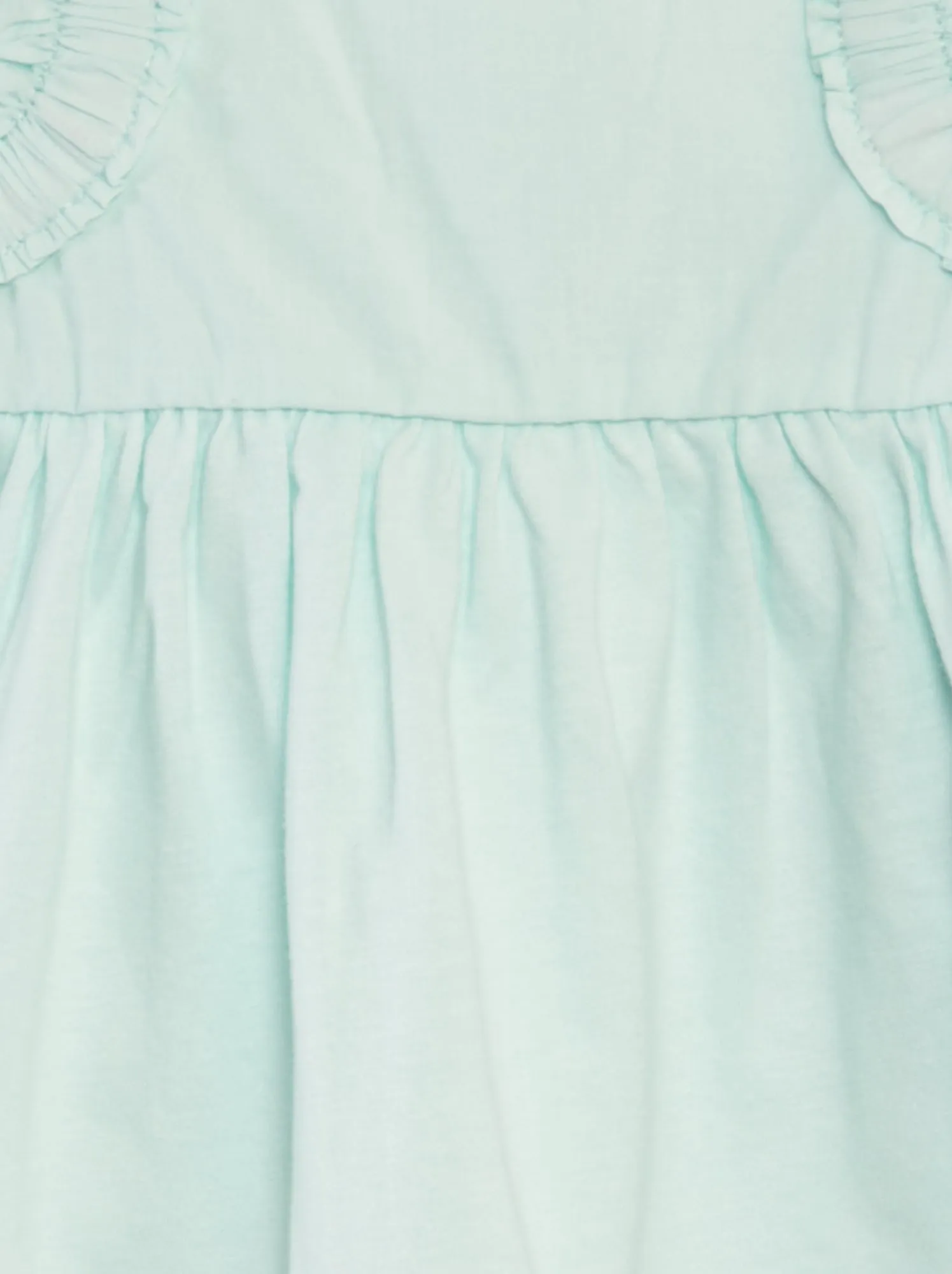 T-shirt con spalline con volant - VERDE