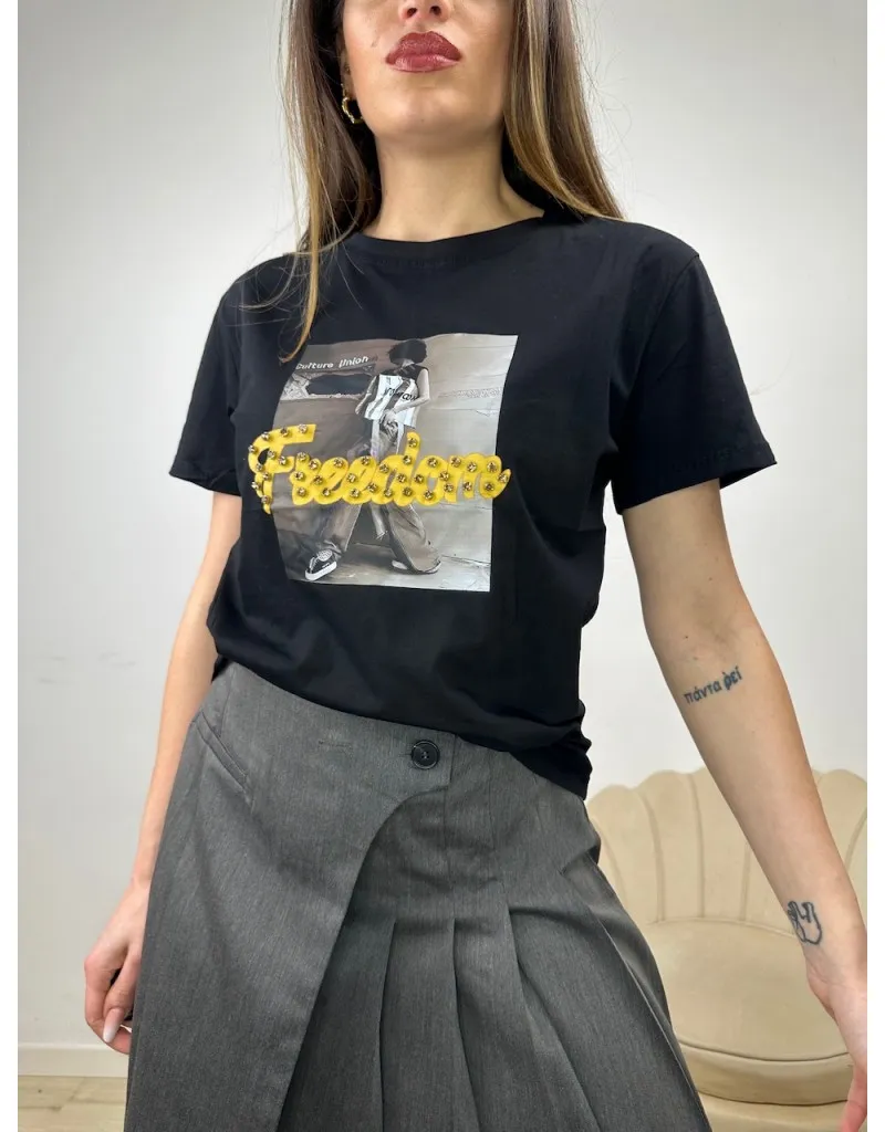 T-SHIRT FREEDOM NERA