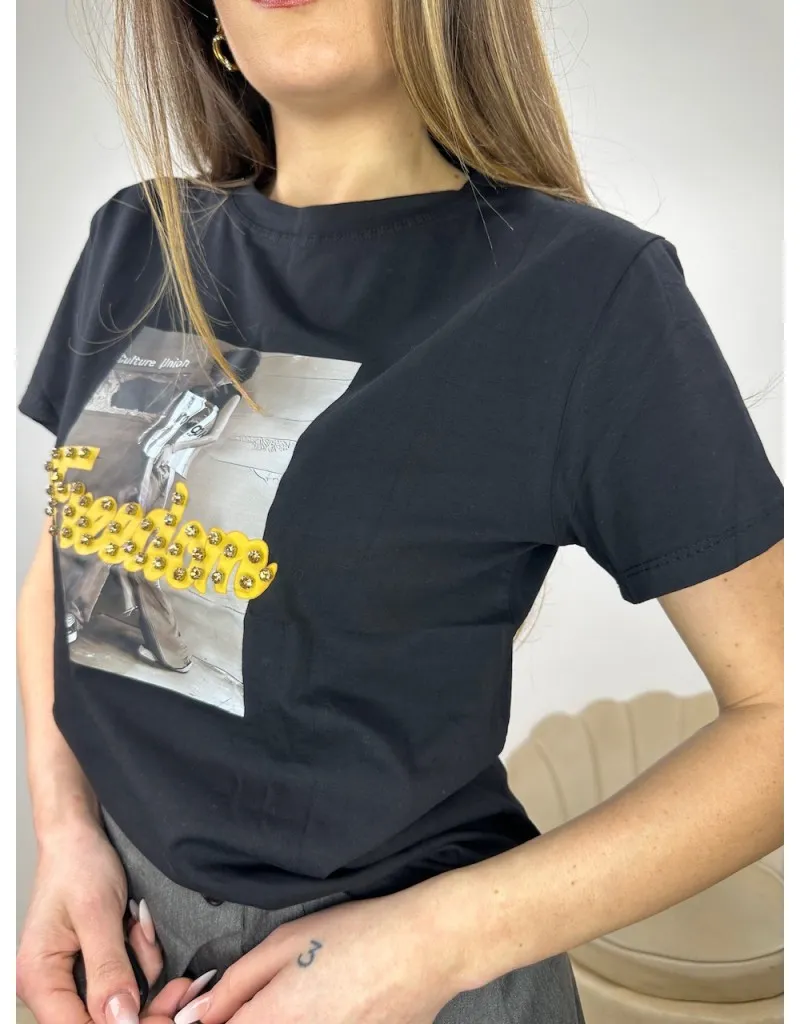 T-SHIRT FREEDOM NERA