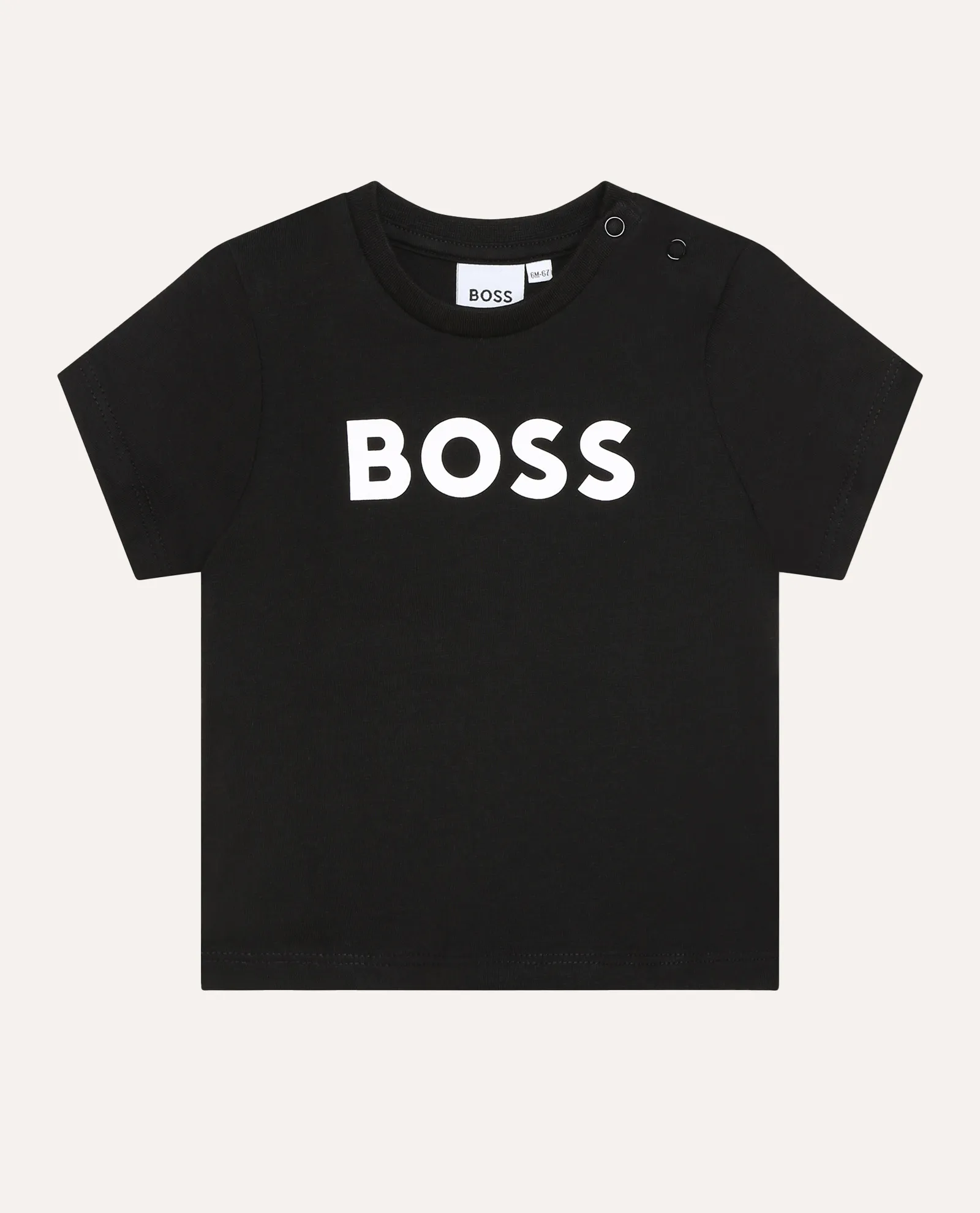 T-shirt nera per bambini di Boss con logo