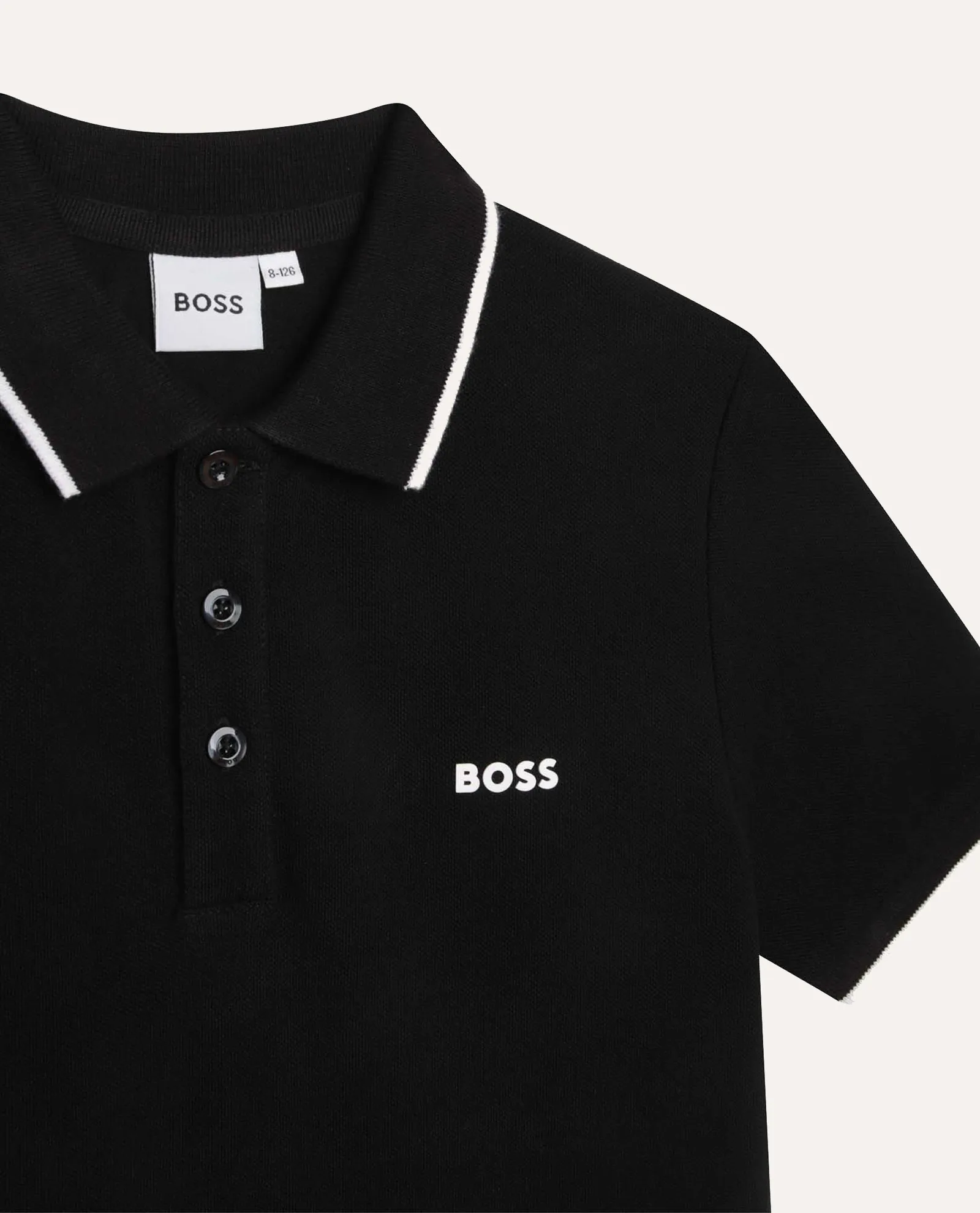 T-shirt nera per bambini di Boss con logo