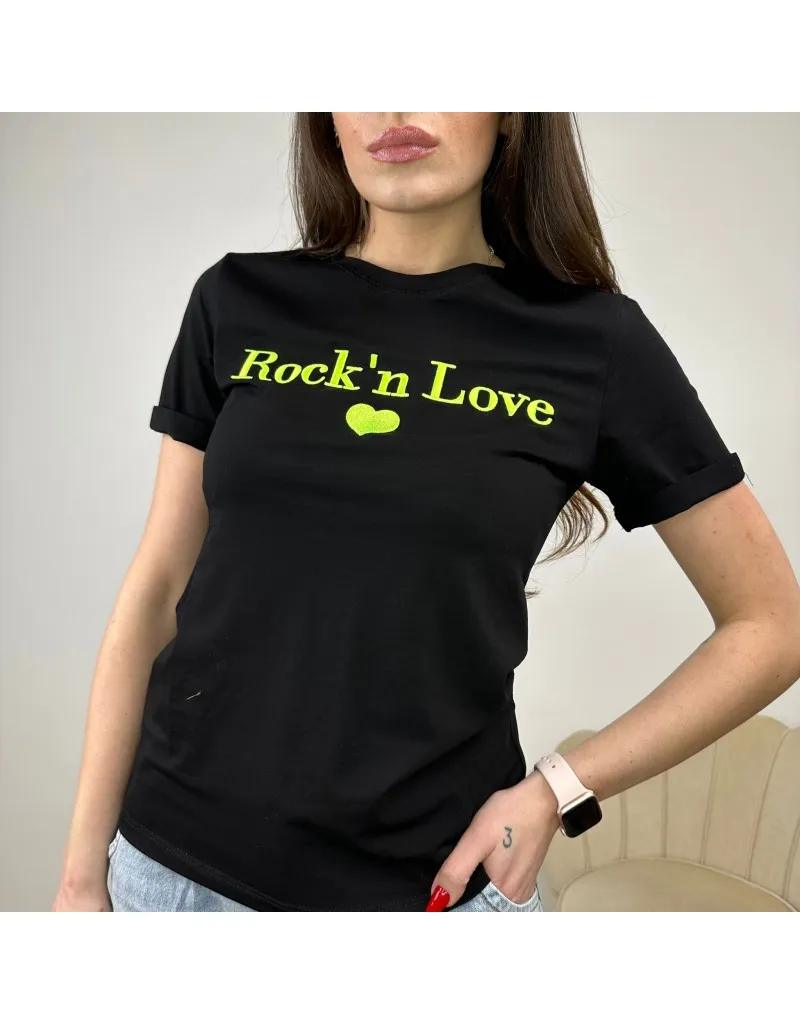 T-SHIRT ROCK N' LOVE NERA