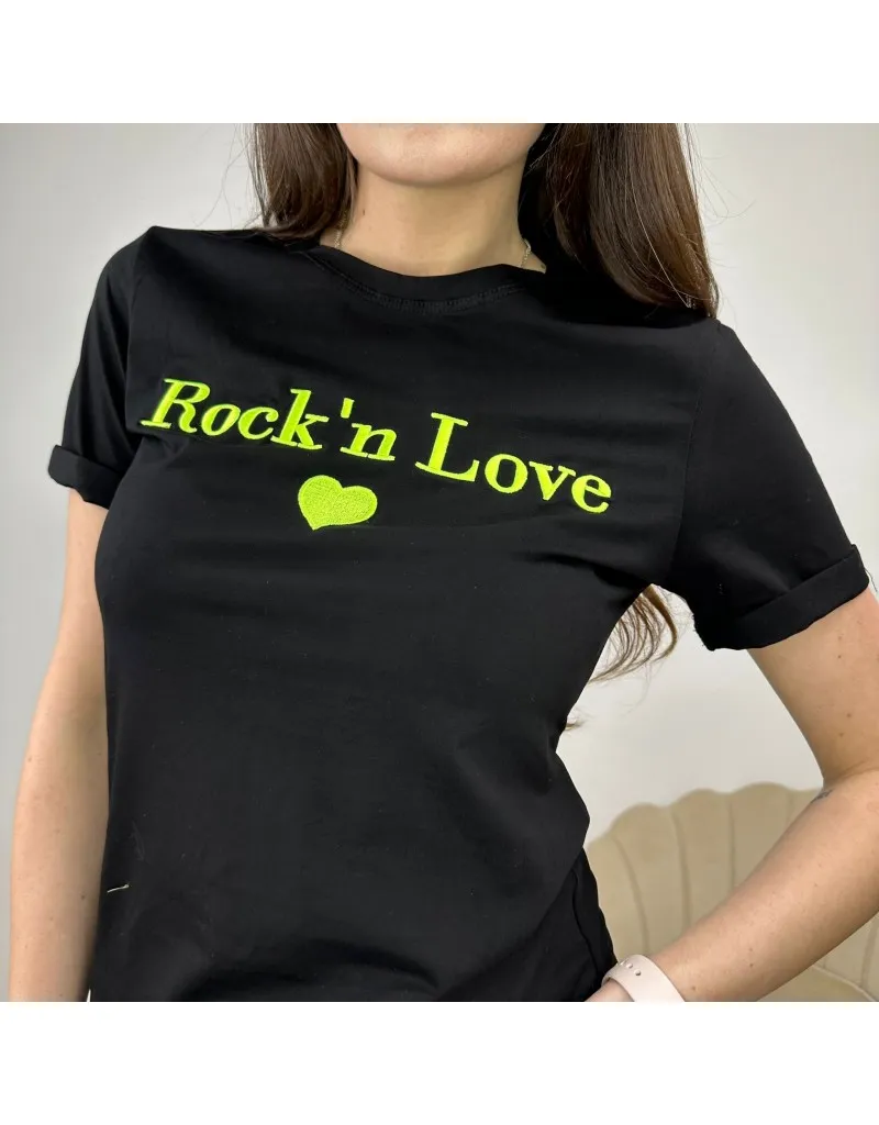 T-SHIRT ROCK N' LOVE NERA