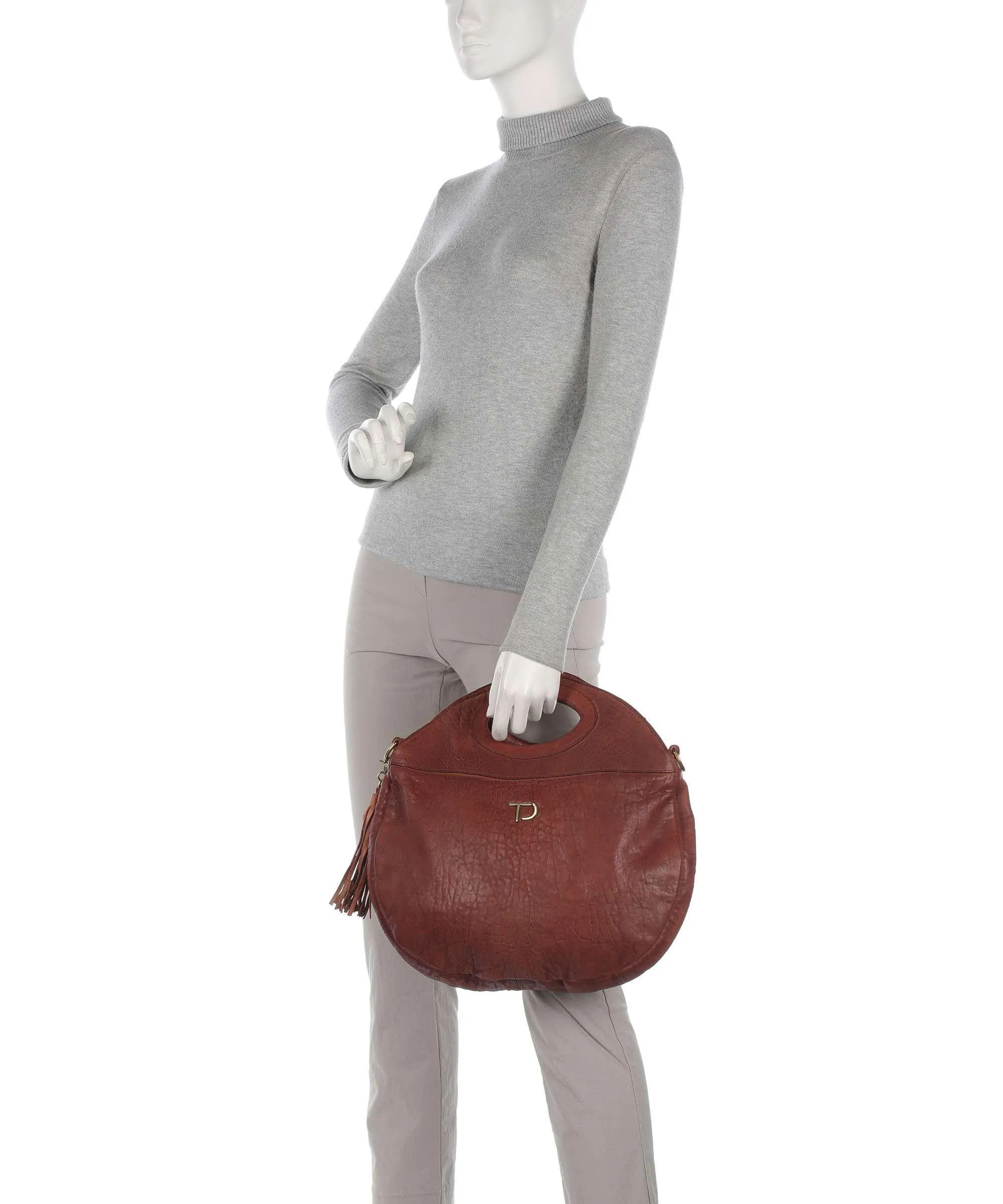  Taschendieb Wien Hedwigstrasse 3 Borsa a mano pelle di pecora cognac  