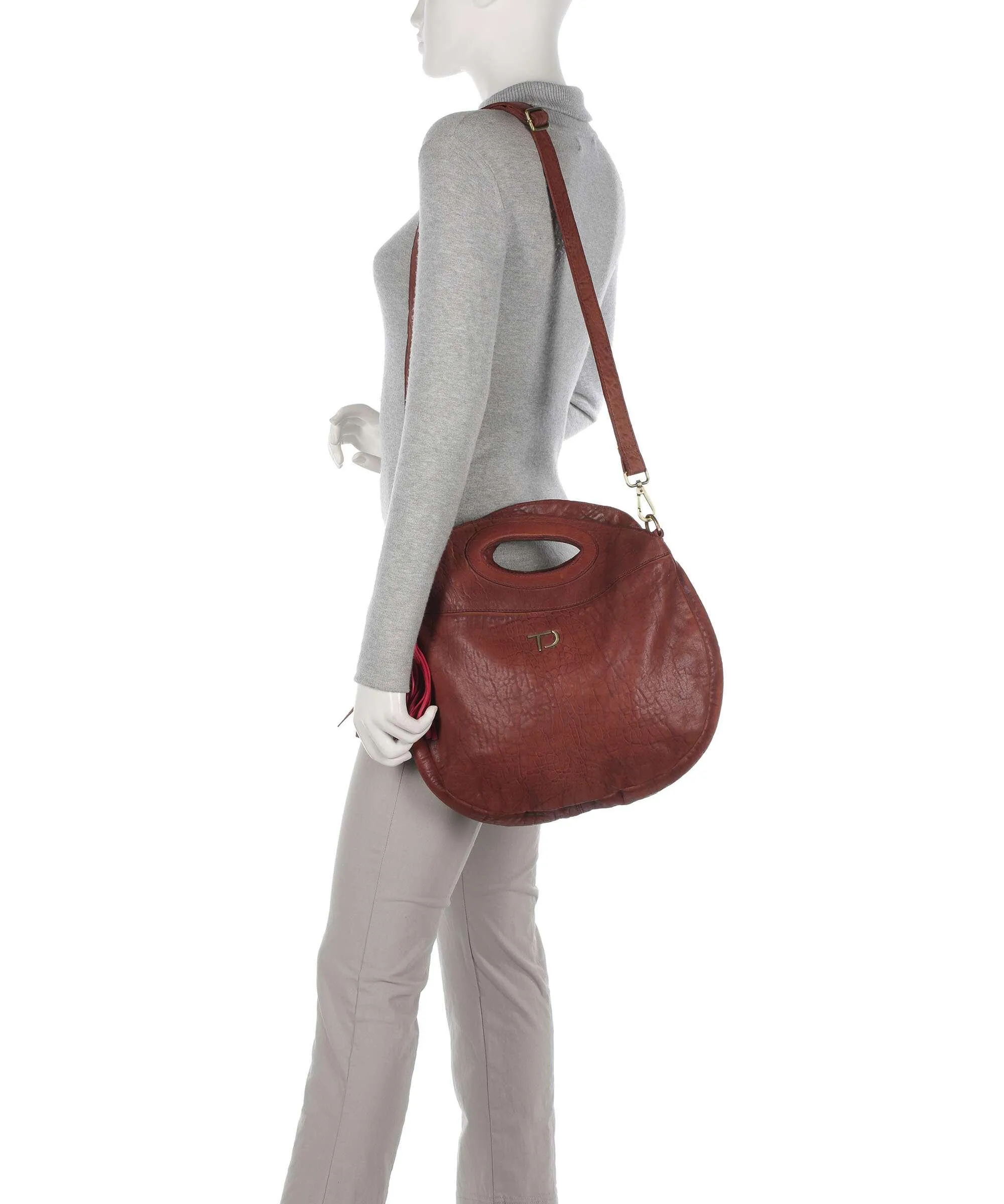  Taschendieb Wien Hedwigstrasse 3 Borsa a mano pelle di pecora cognac  