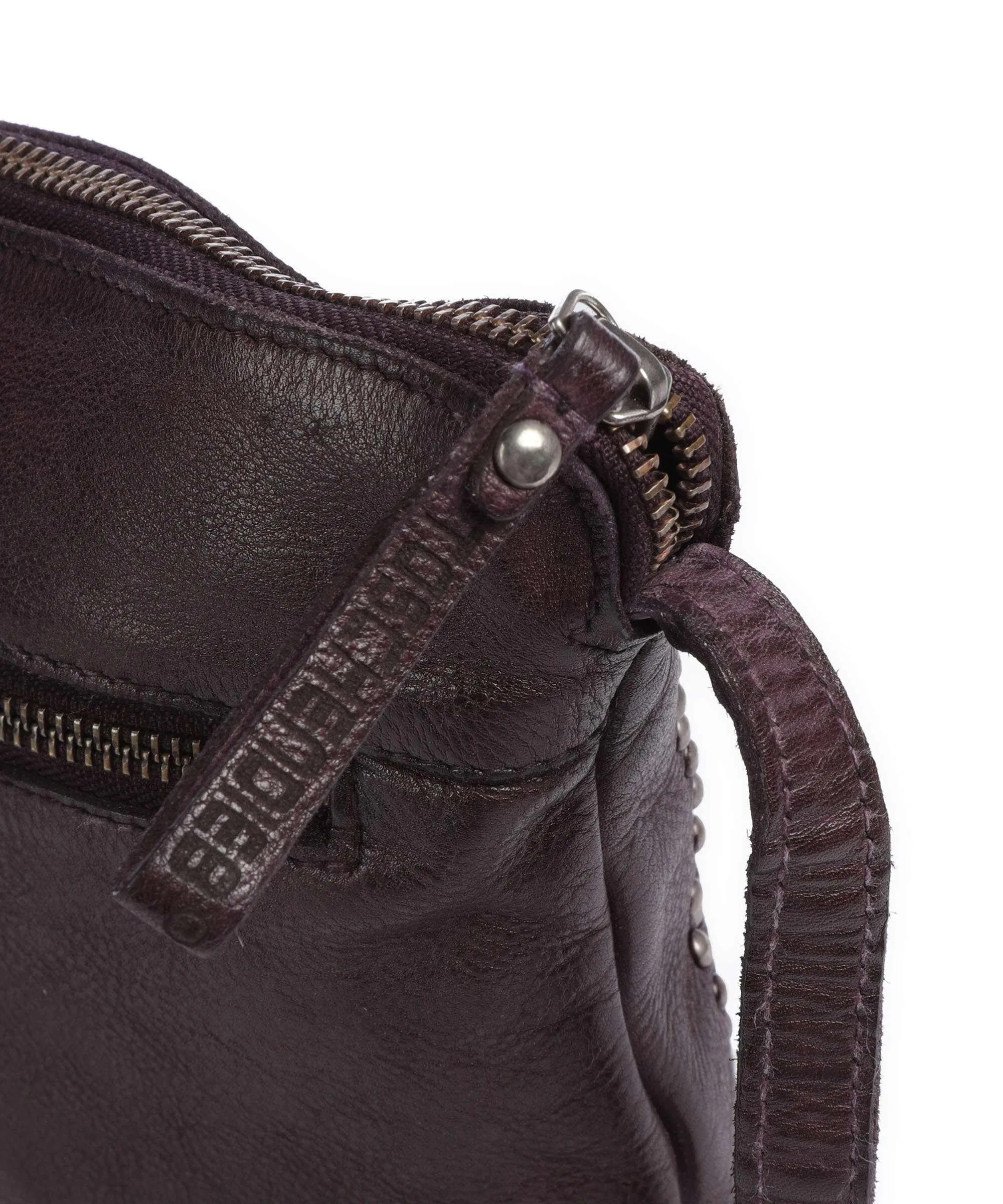 Taschendieb Wien Rossauerlände 4 Borsa a tracolla pelle di vacchetta grana prugna  